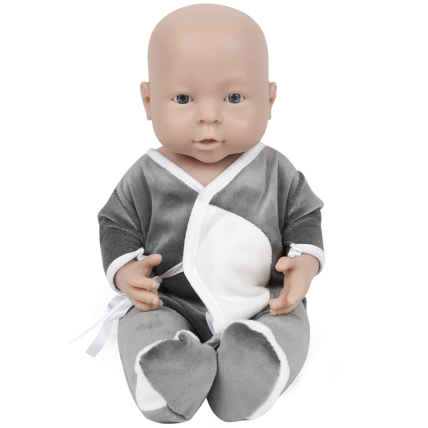 Vollence 16 Inch Realistic Silicone Reborn Baby Doll Boy - Lifelike Newborn Baby Doll for Collectors, Photography Props, Nursery Decor & Gift Giving
