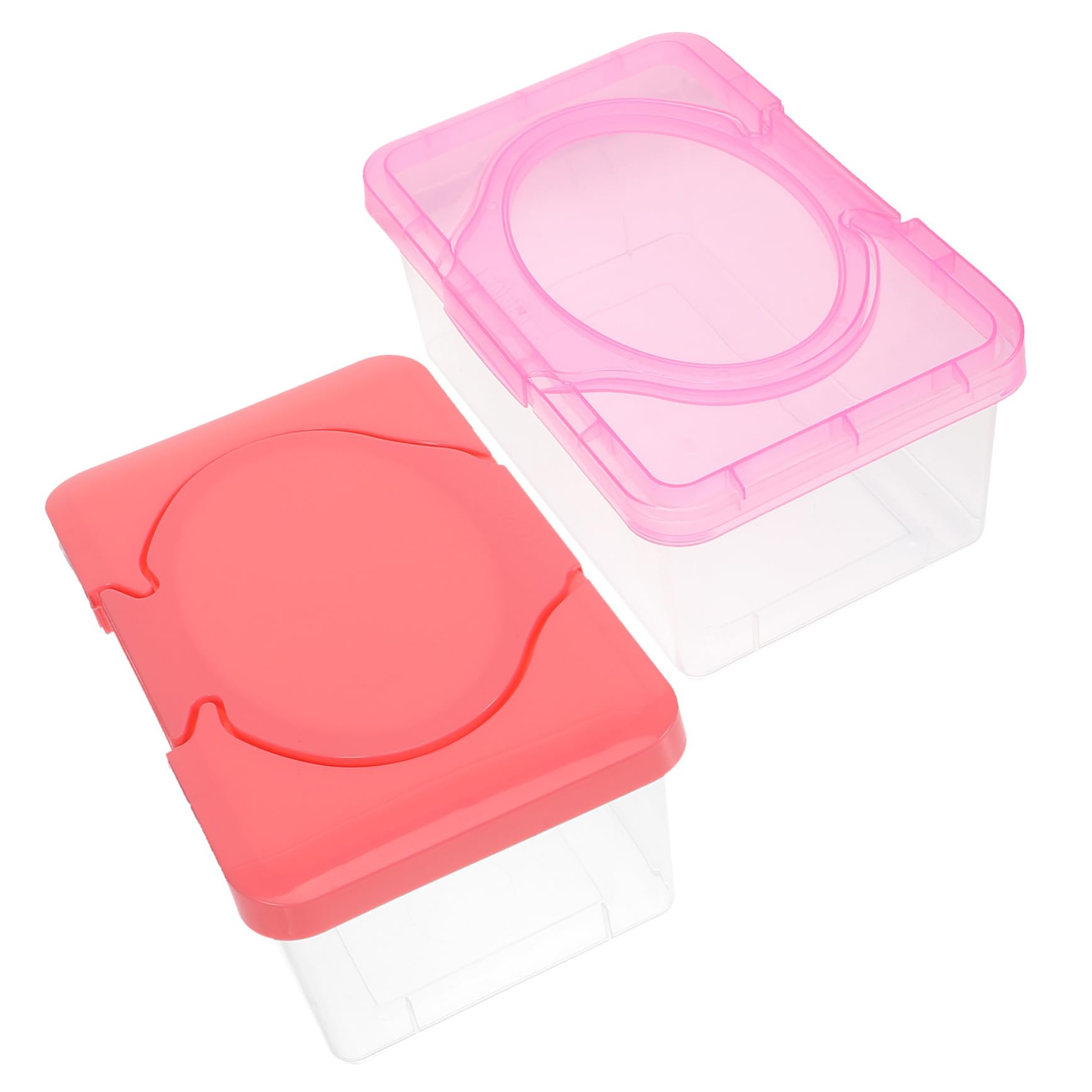 Cabilock 6-Pack Plastic Wipe Dispenser Box - Baby Diaper Wipes Holder & Bathroom Tissue Container for Nursery, Changing Table & Home Use