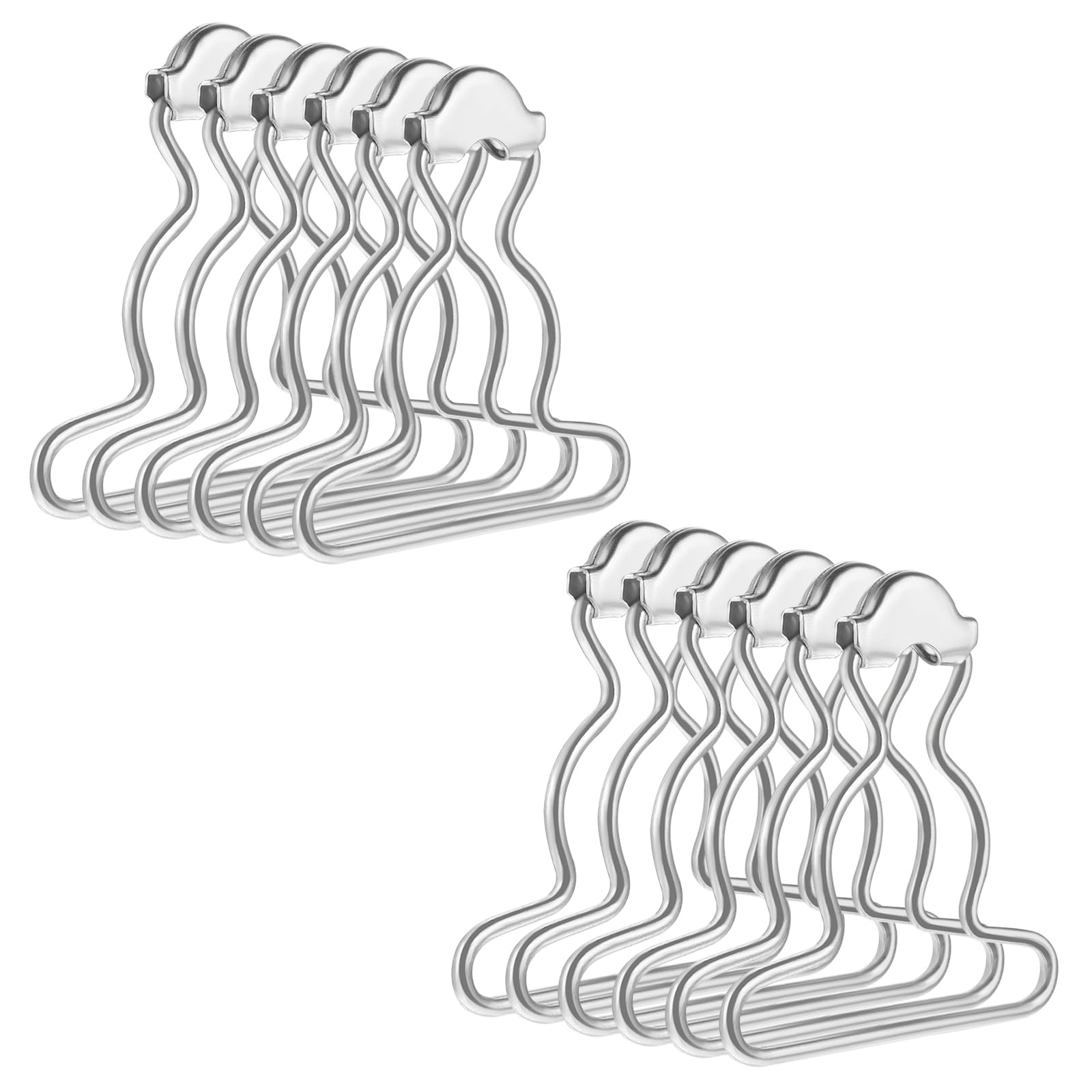 12Pcs Metal Suspender Clips - Dungaree Buckles Replacement for Overalls & Workwear