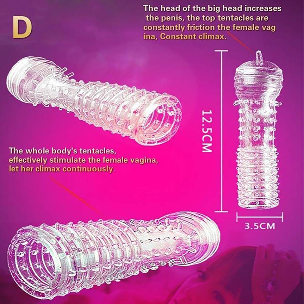 Premium Silicone Condom Sleeve with Teeth Cover - Spiked Pleasure Enhancer for Men | Sensual Protection & Enhanced Intimacy | Perfect for Couples & Spicing Up Relationships