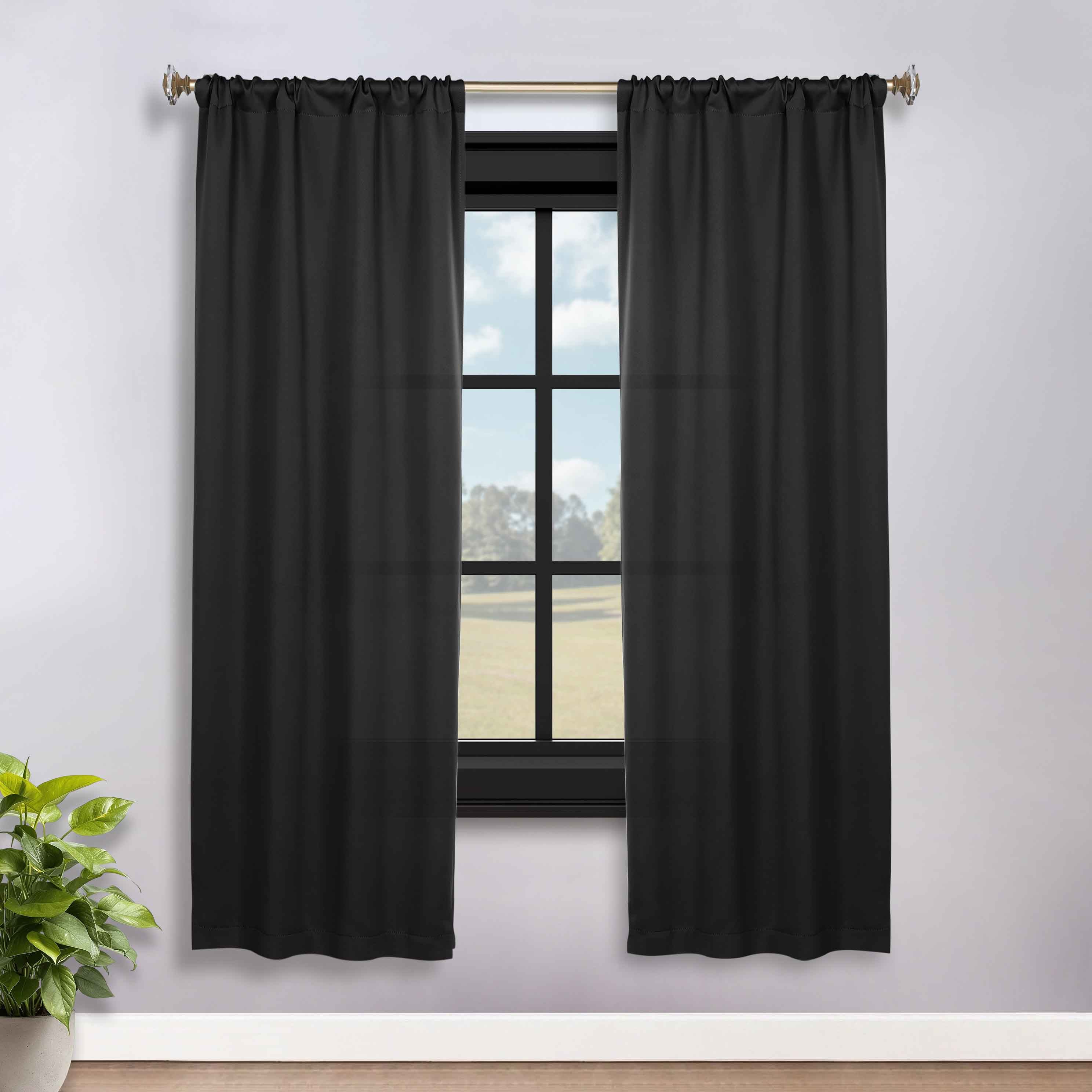 Machine Washable Blackout Curtains Set of 2 - Solid Color Room Darkening Window Treatments for Bedroom, Living Room & Nursery