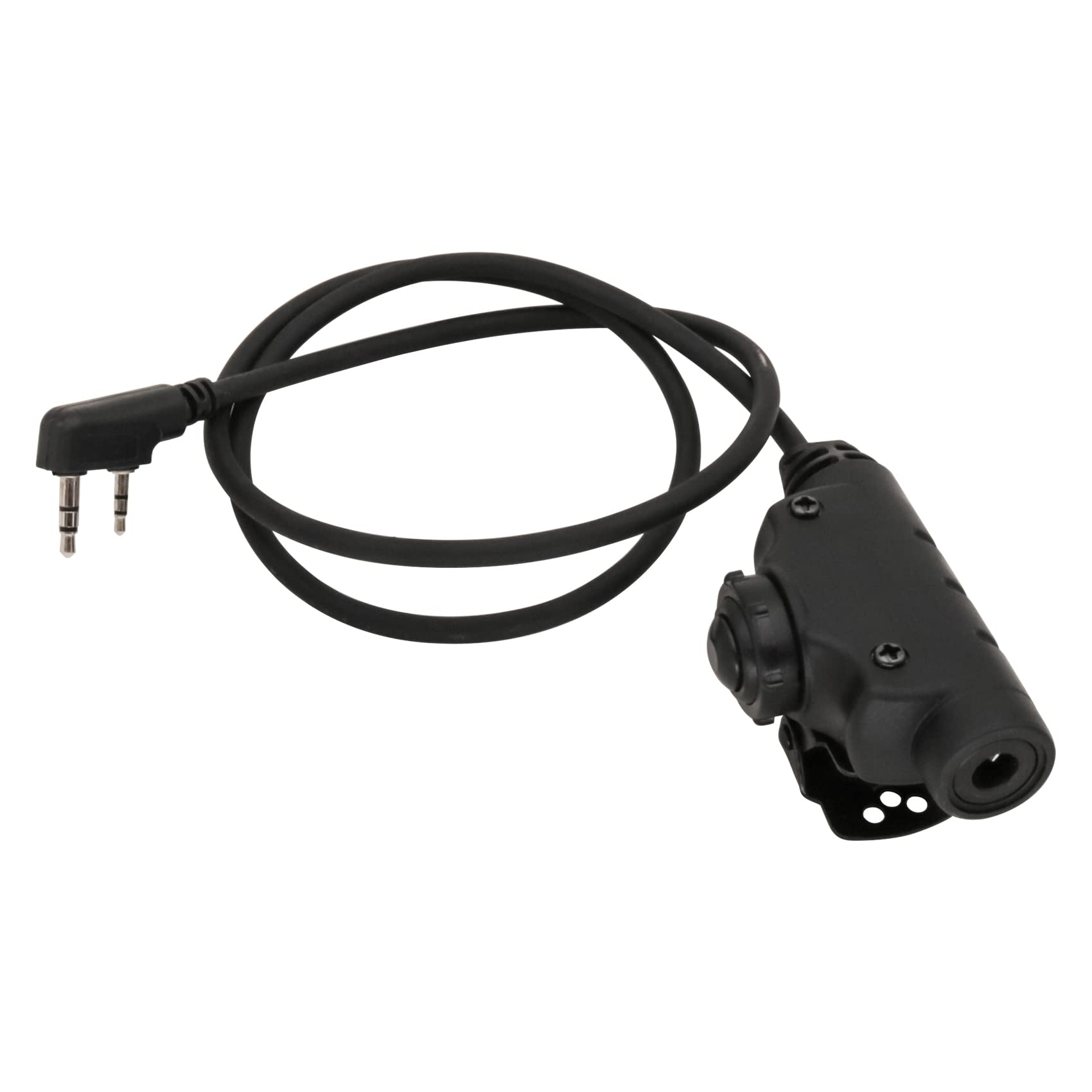 HEARFALCOM Tactical Headset Adapter U94 V2 PTT Push to Talk Communication Device with Standard 7.00mm Jack - Compatible with Kenwood Radios & Civilian Tactical Headsets (Black) - Ideal for Military Training, Airsoft Games & Outdoor Adventures