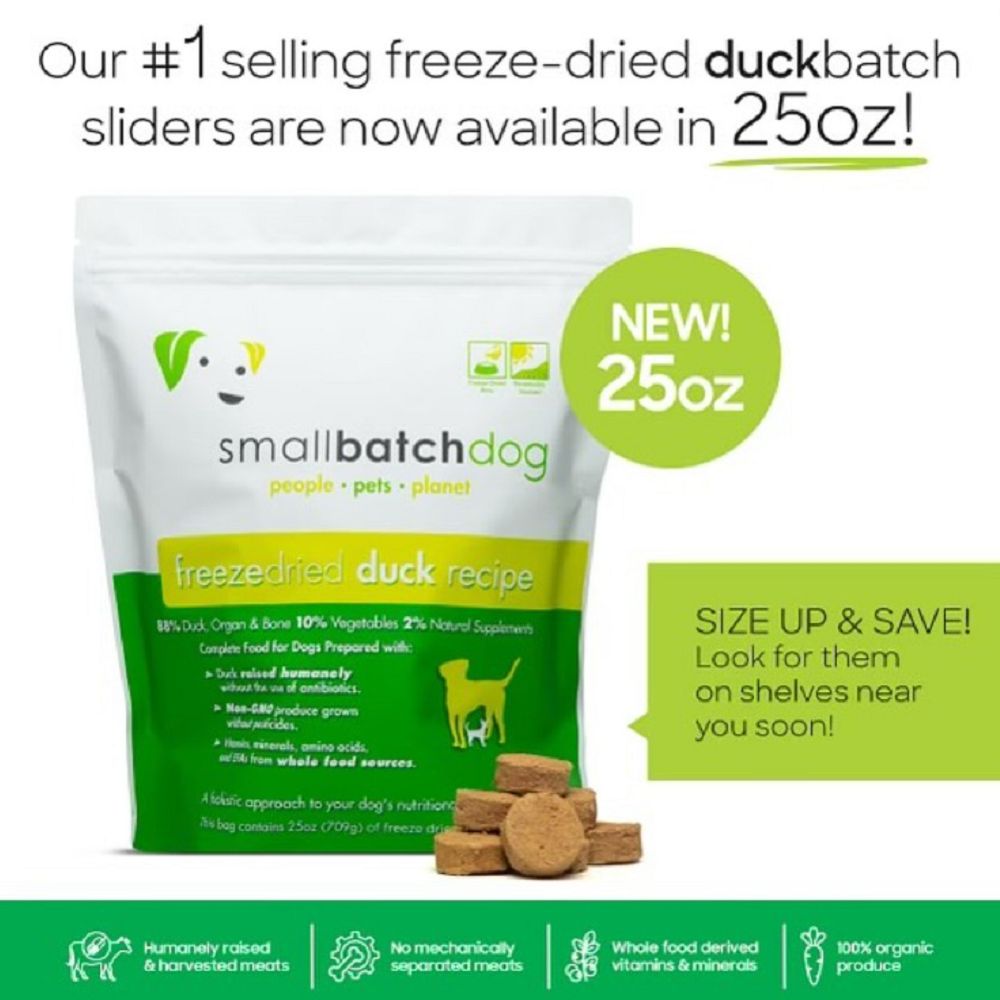 Premium Freeze-Dried Humanely Raised Duck Dog Food - Grain-Free, High-Protein Treat for Small & Large Breeds - Perfect for Training, Travel & Outdoor Adventures