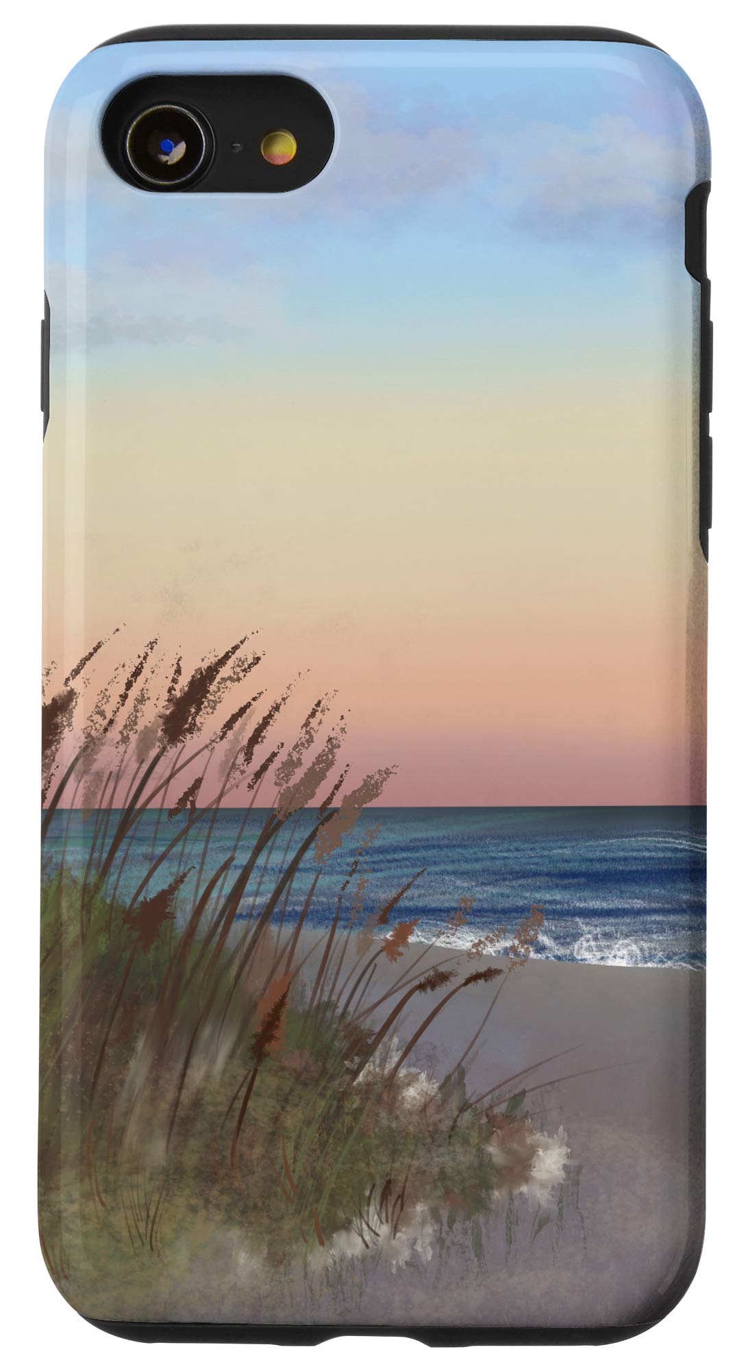 iPhone SE (2020) / 7 / 8 Shockproof Protective Phone Case with Beach Sunrise Design - Perfect for Travel, Vacation & Outdoor Activities