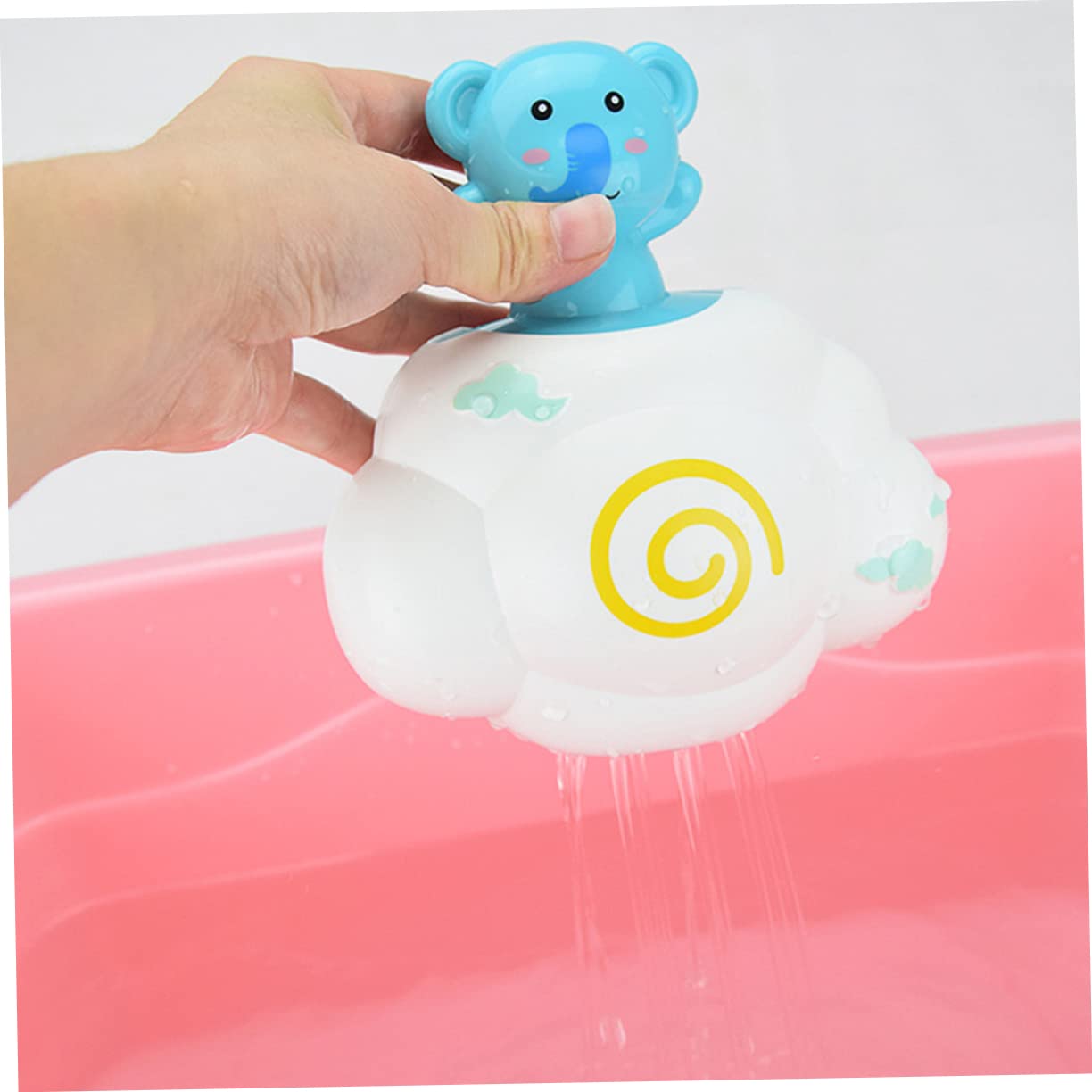 HEMOTON 4-Piece Bath Toy Set - Colorful Rain Shower Bathtub Toys for Kids, Safe Plastic Water Play Toys for Toddlers | Fun Bath Time, Pool & Outdoor Water Activities