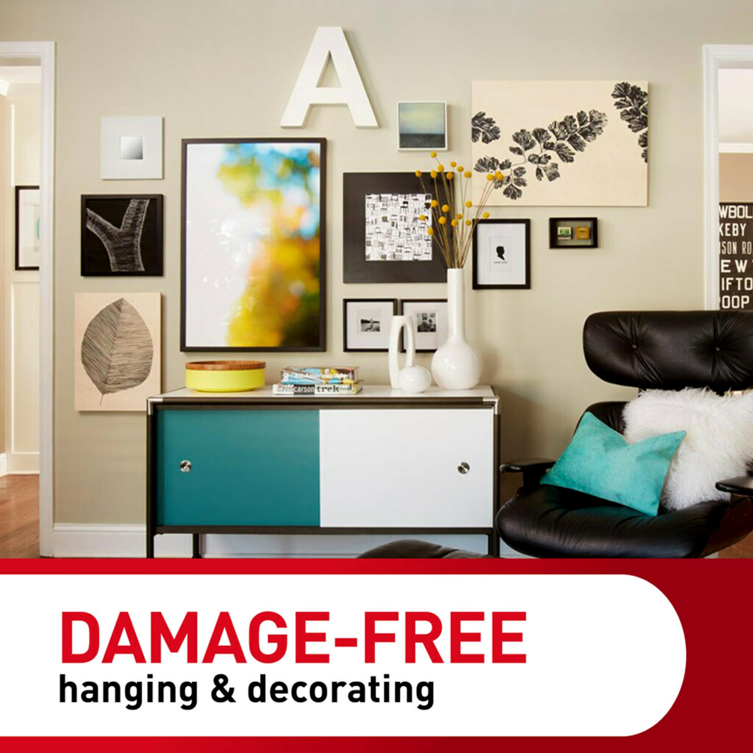 **Command Medium Picture Hanging Strips – 36 Pairs (72 Strips) | Damage-Free Wall Hooks for Frames, Posters & Art | No Tools Needed | Strong Adhesive for Living Room, Bedroom & Office | White**