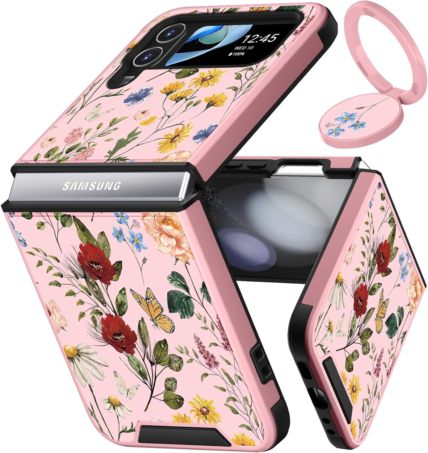 Samsung Galaxy Z Flip 5 Case - Cute Butterfly Design Phone Cover for Women & Girls | Protective Slim Fit Cover for Everyday Use, Work & Travel