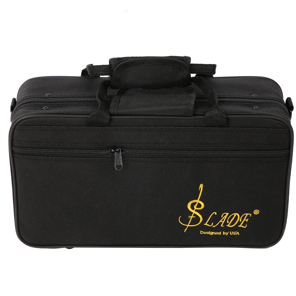 Professional Bb Clarinet 17 Keys with Reed, Hard Case & Accessories - Ebonite Beginner Clarinet for Students & Musicians | Perfect for School Bands, Practice & Performances