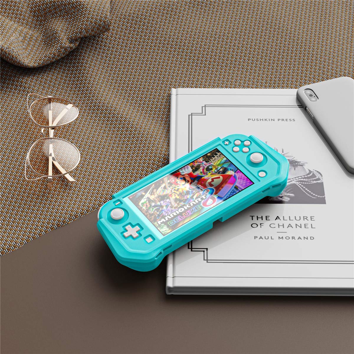 iNOTOGG Turquoise Anti-Scratch Protective Case for Nintendo Switch Lite - Ergonomic Grip Cover with Precise Cutouts | Perfect for Gaming, Travel & Everyday Protection