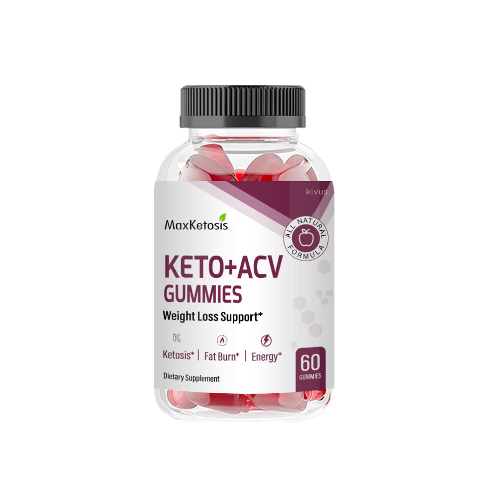 Kivus Max Ketosis Gummies with Apple Cider Vinegar (ACV) - 60 Count Sugar-Free Ketogenic Supplement for Weight Loss & Energy Boost - Perfect for Keto Diet, Intermittent Fasting & Healthy Lifestyle