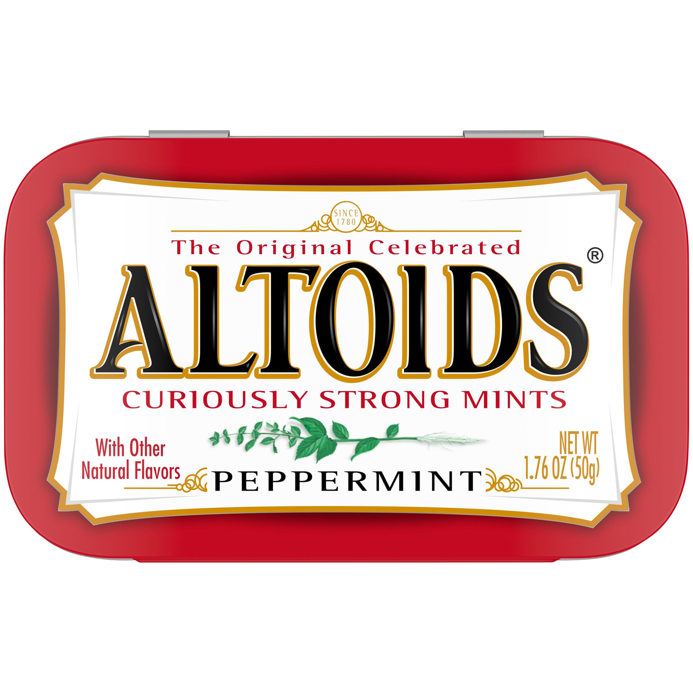 Altoids Peppermint Curiously Strong Mints - 3 Pack (1.76 Oz Each, 5.28 Oz Total) - Fresh Breath Mints for Office, Travel & Daily Use