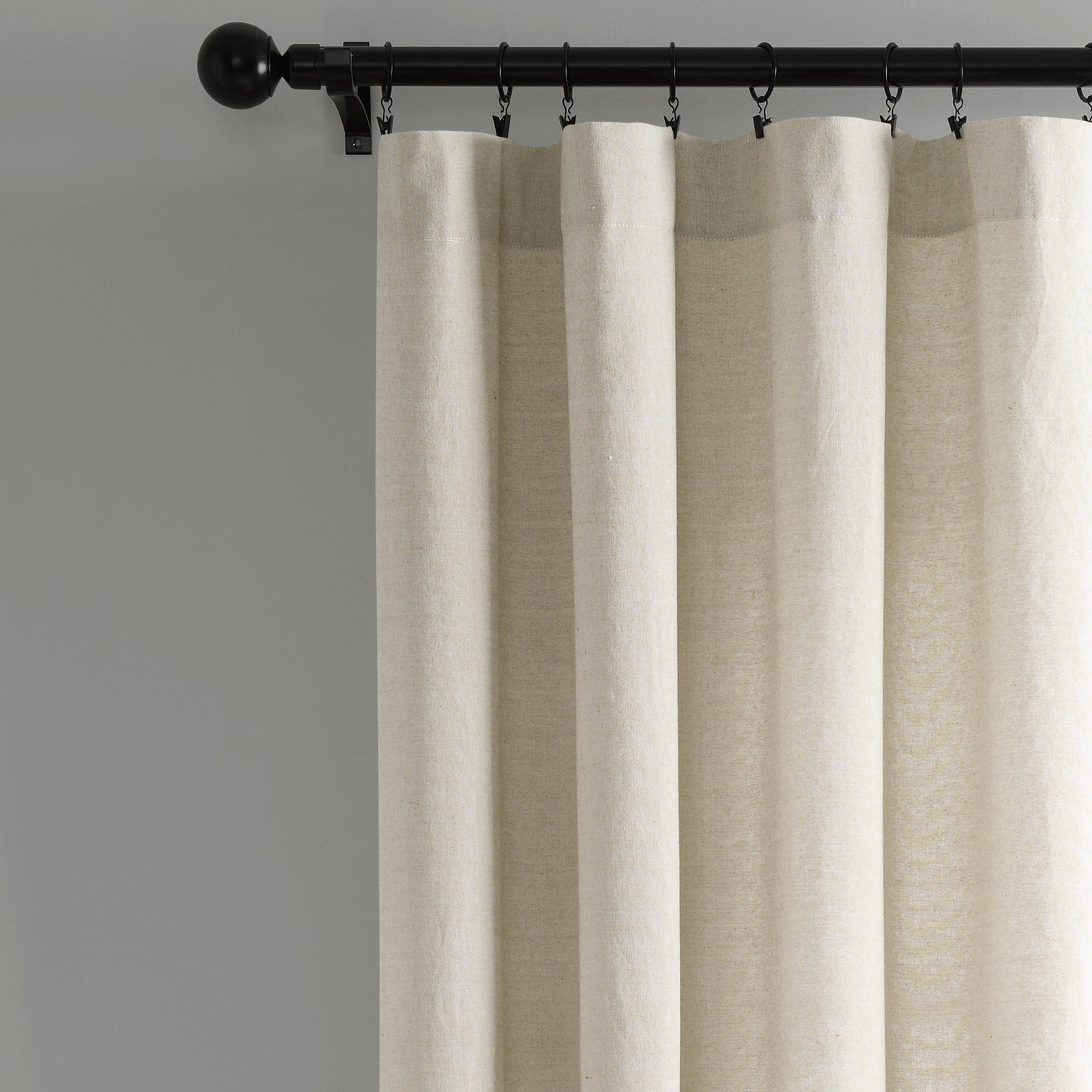 Nantucket Yarn Dyed Tassel Fringe Window Curtain Panel Set - Coastal Style Sheer Drapes for Living Room, Bedroom & Kitchen - Light Filtering & Privacy Window Treatments