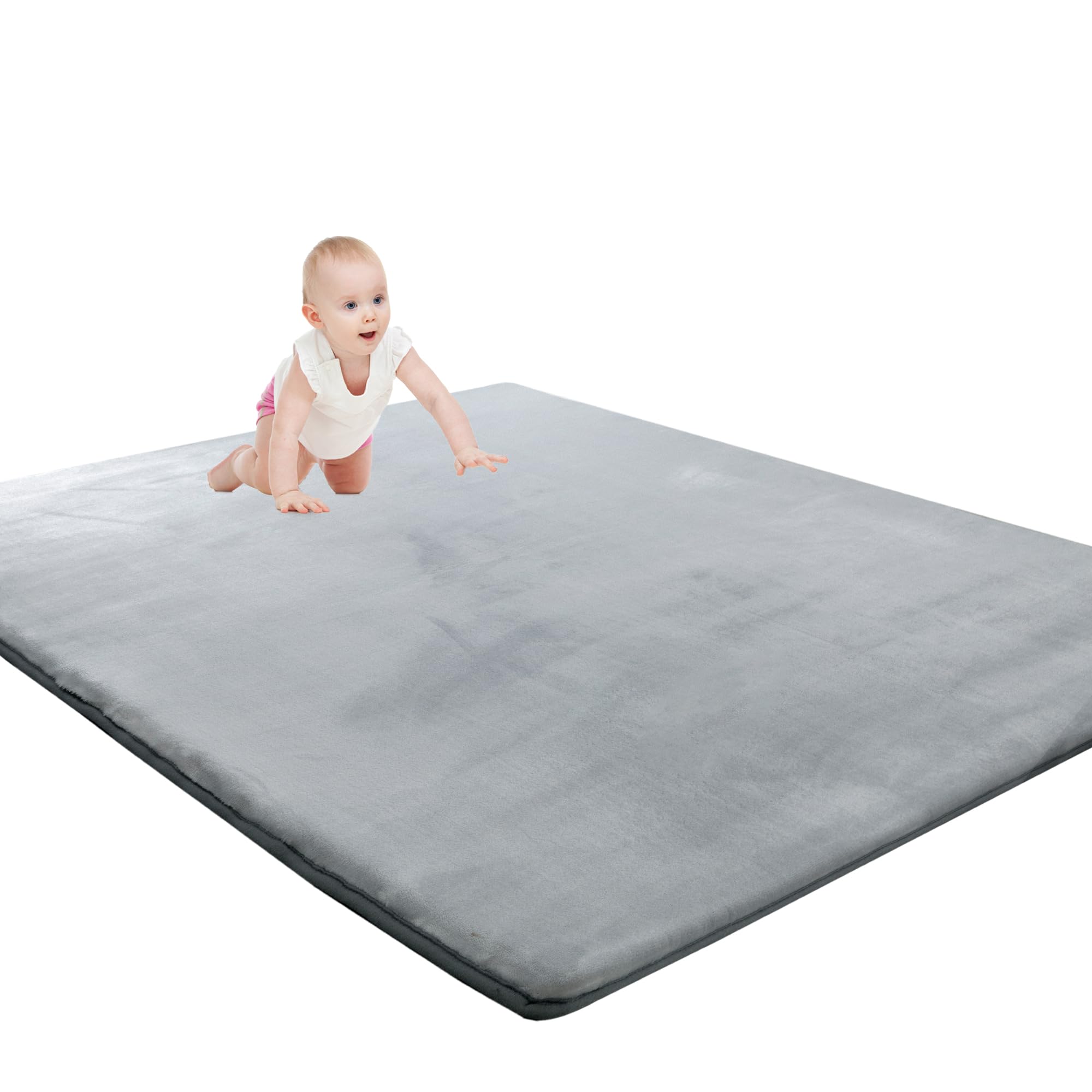 HOMBYS 50x50 Inch Thick Memory Foam Play Mat for Babies - 0.8