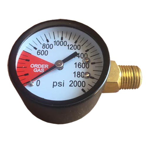 0-2000 PSI Right Hand Thread Regulator Gauge Clock Meter - Perfect for Air Compressors, Hydraulic Systems & Industrial Pressure Monitoring