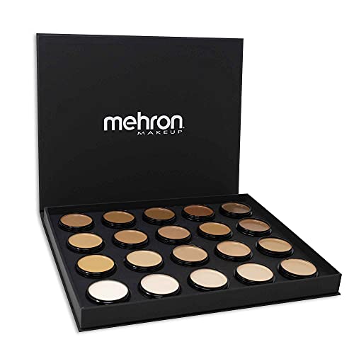 Mehron Celebre Pro-HD Cream Foundation Palette - 20 Colors for Face & Body Makeup | Professional HD Makeup for Photography, Cosplay & Special Effects