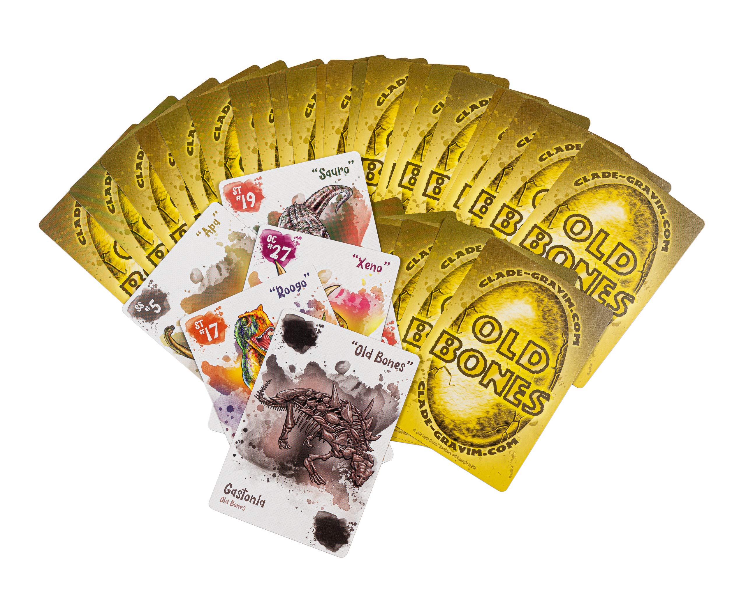 Dinosaur Card Games Bundle - Old Bones & Go Dino Playing Cards Set | Family Board Games for Kids & Adults | Perfect for Game Nights, Birthday Parties & Educational Fun