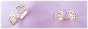Solid Sterling Silver or 14kt Gold Marquise Cabochon Filigree Ring Setting - Size 7 (6x3mm & 10x6mm) - Perfect for Jewelry Making, Engagement Rings & DIY Craft Projects