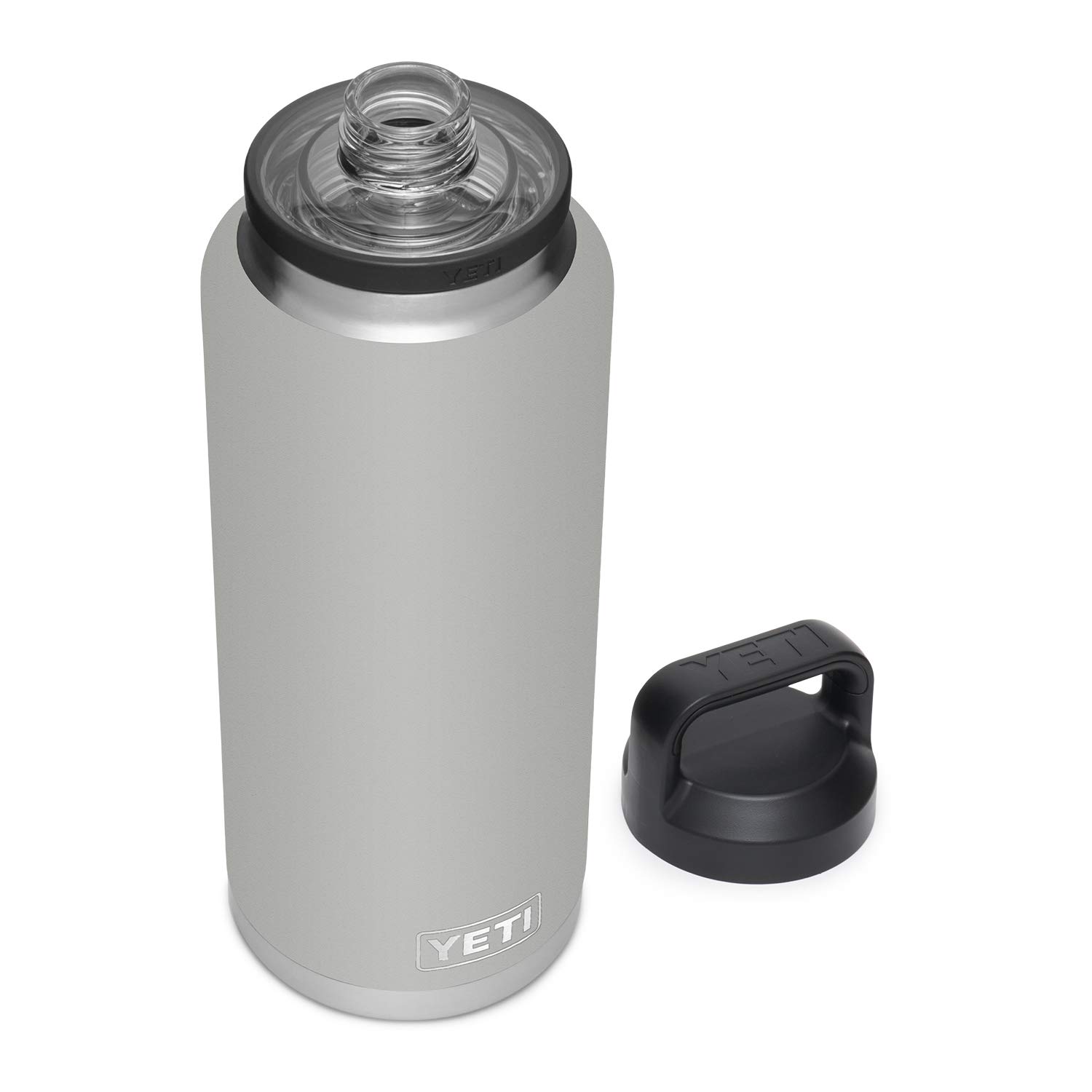 **YETI Rambler 46 oz Vacuum Insulated Stainless Steel Water Bottle with Chug Cap - Granite Gray (Retired Color) | Perfect for Outdoor Adventures, Hiking, Camping & Gym**