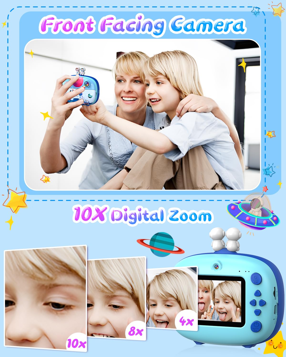 Instant Print Camera for Kids with 2.4