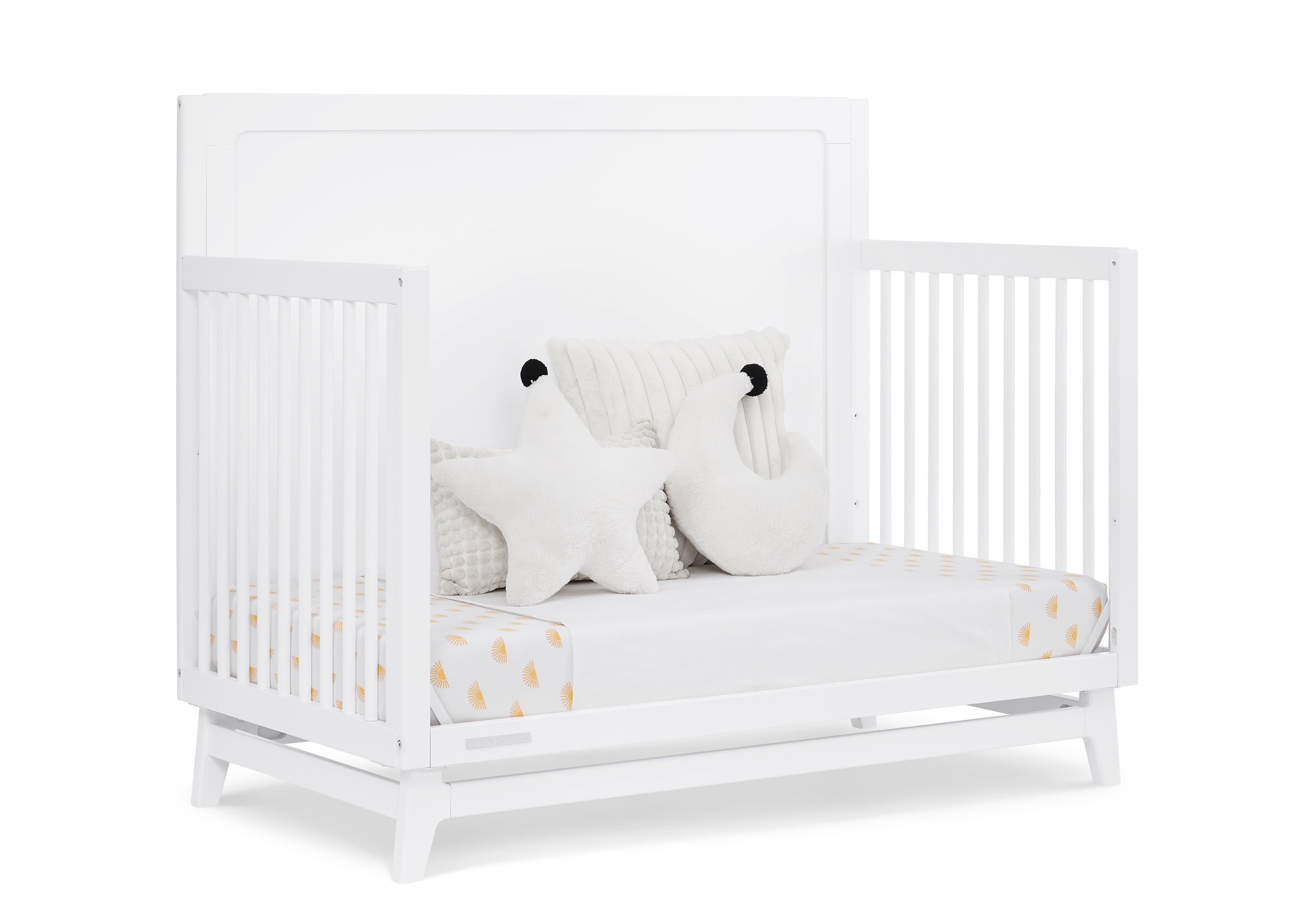Convertible 6-in-1 Baby Crib by Spencer - Nursery Furniture That Grows with Your Child from Newborn to Toddler Bed