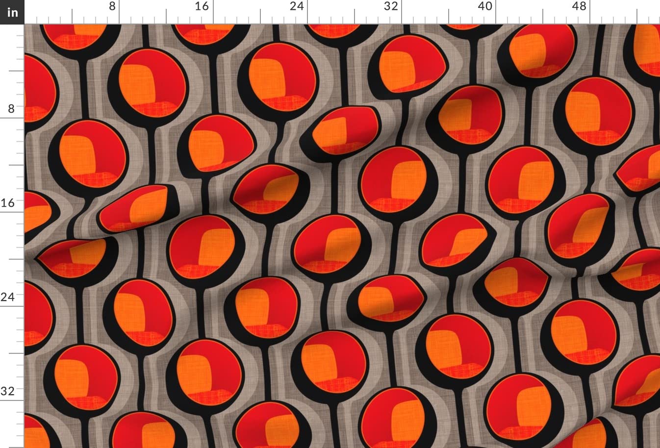 Pod Retro Modern Mid Century Printed Minky Fabric by The Yard - Soft Plush Fabric for Sewing Baby Blankets, Quilt Backing & DIY Plush Toys - Perfect for Nursery Decor & Home Craft Projects