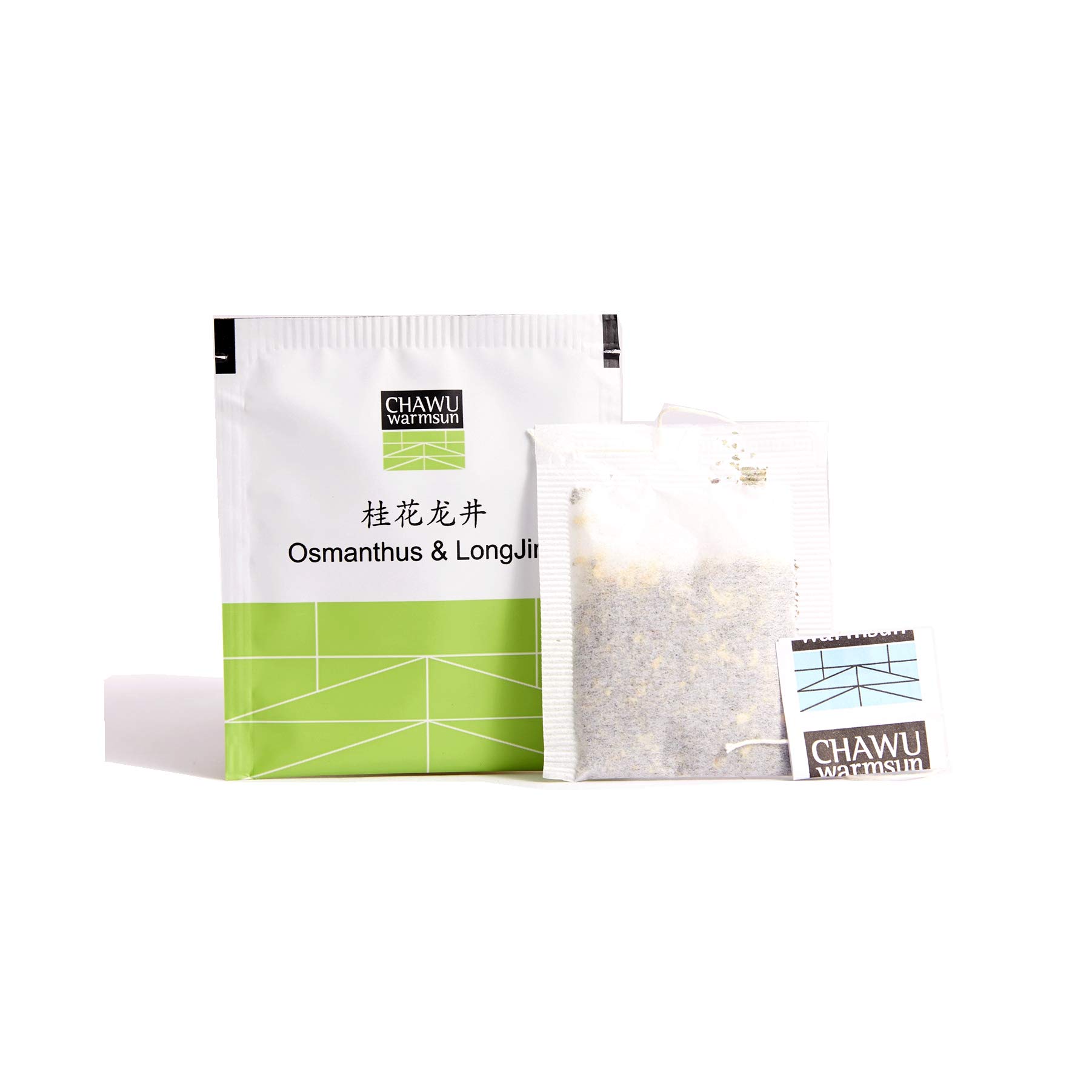 Premium Osmanthus & Longjing Green Tea Bags - 50 Count, Natural Floral Infusion with Broken Tea Leaves | Perfect for Relaxation, Office Break or After-Meal Refreshment