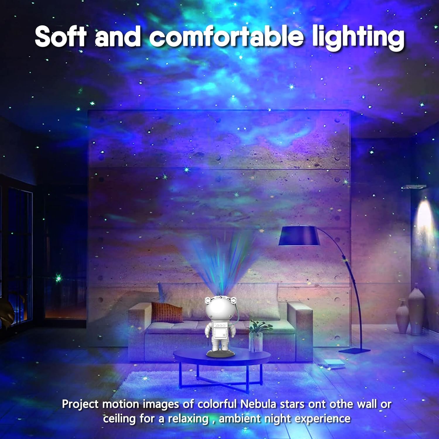 Astronaut Night Sky Projector - Galaxy Star Projector Light for Kids & Adults | Bedroom, Nursery, Gaming Room Decor | Creates Romantic Nebula Atmosphere for Sleep, Relaxation & Special Nights