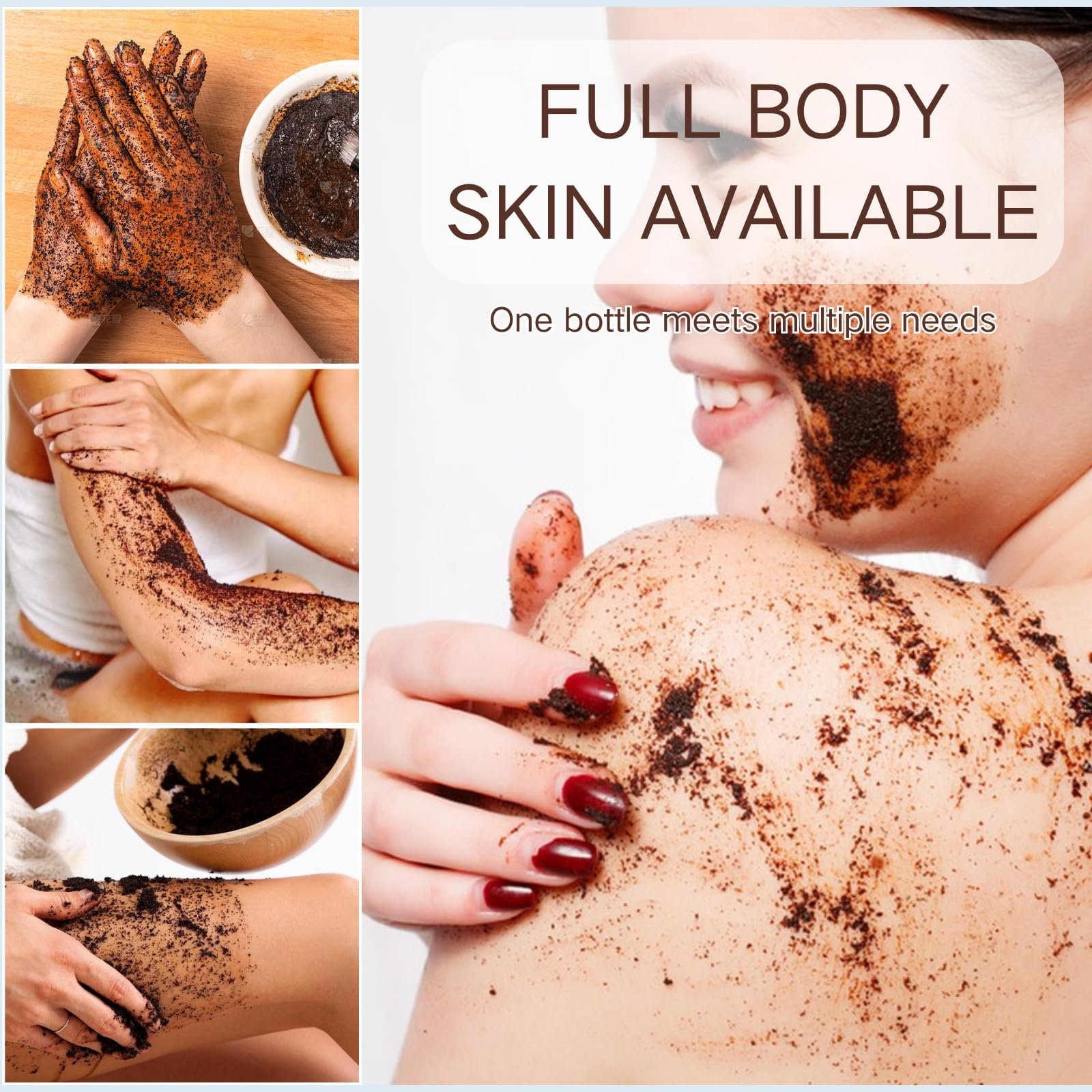 **Arabica Coffee Body Scrub - Natural Exfoliator for Face, Hands & Feet - Moisturizing Skin Care for Women - Reduces Stretch Marks & Dead Skin - Perfect Spa & Shower Gift Set (Great for Dry Skin & Self-Care Routine)**