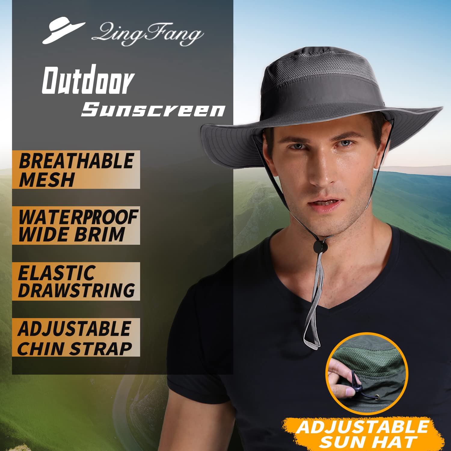 UPF 50+ Wide Brim Sun Hat for Women & Men - UV Protection Summer Bucket Hat for Fishing, Hiking, Beach, Gardening & Outdoor Activities