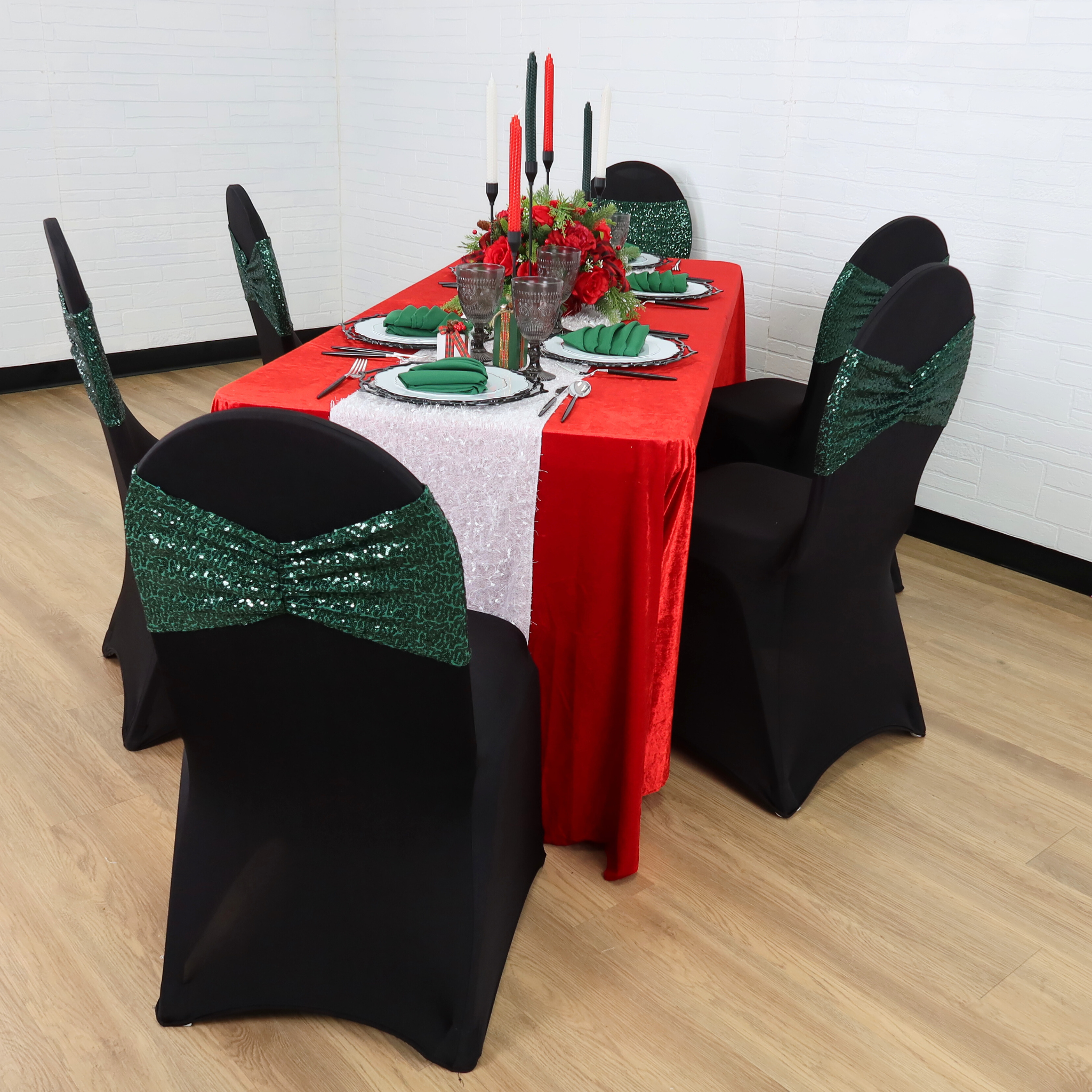 Flurries White Table Runner - Elegant Dining Decor for Weddings, Holidays & Special Occasions