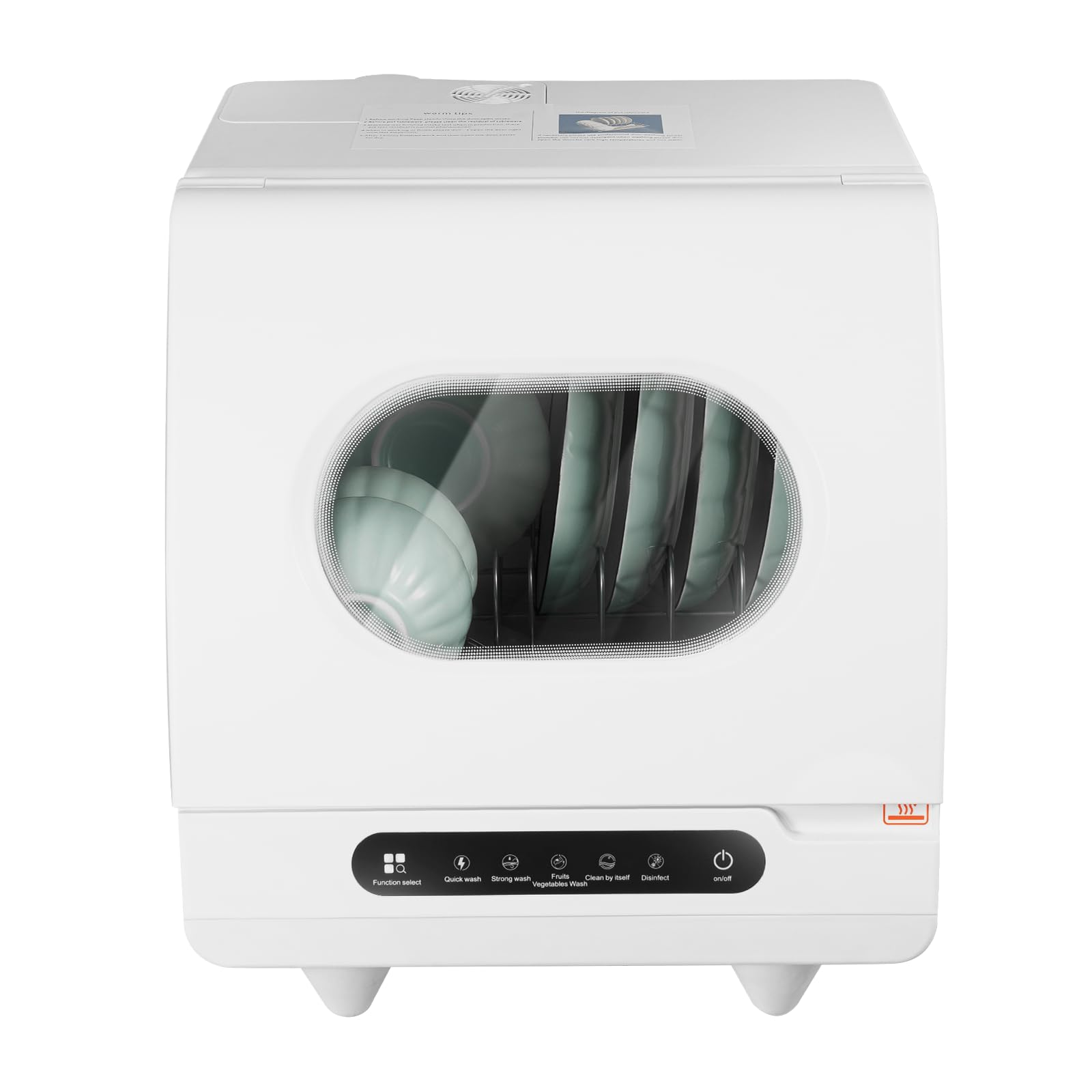 Portable Countertop Dishwasher - Compact Mini Dishwasher with 5 Wash Modes for Silverware, Knives, Forks, Spoons & Chopsticks - Perfect for Small Kitchens, Apartments, RVs and Dorm Rooms