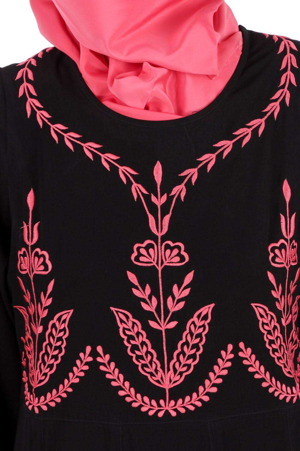 Embroidered Multi-Panel Umbrella Abaya - Islamic Prayer Dress for Women - Perfect for Mosque, Eid, and Special Occasions