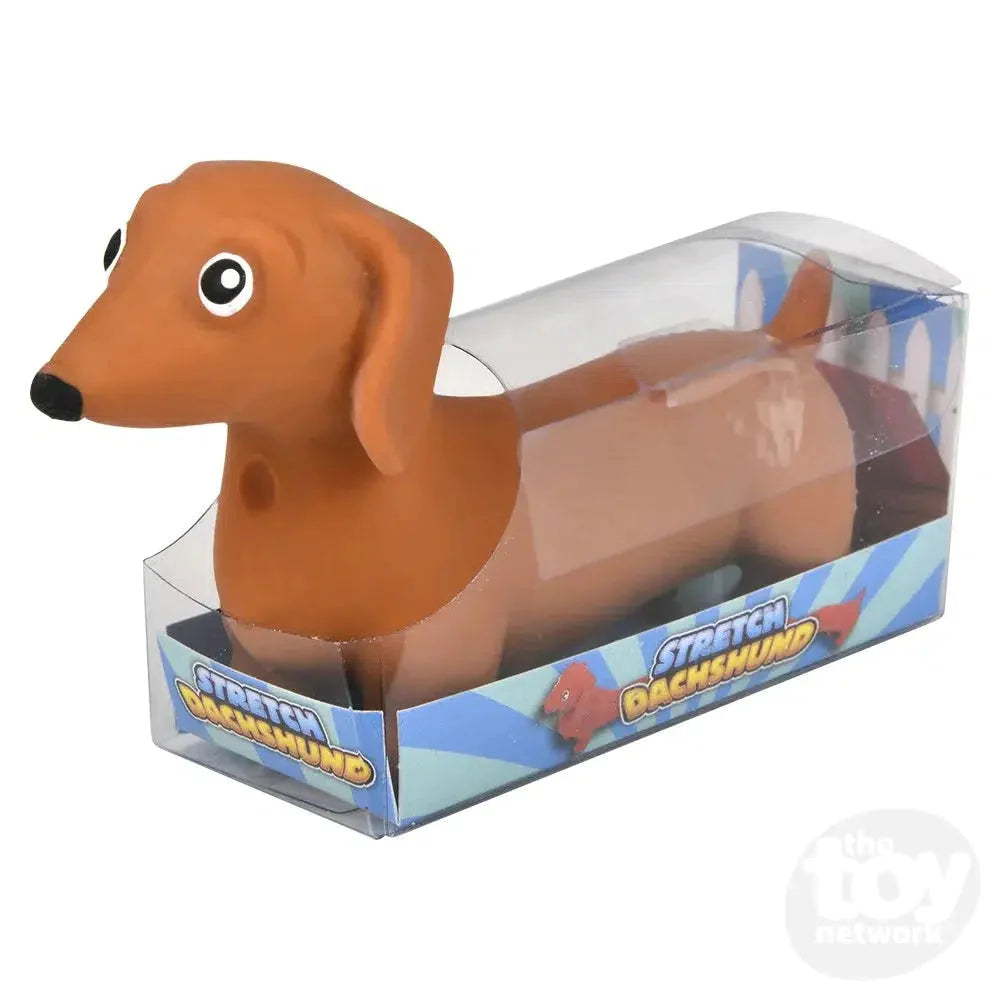 Stretchy Dachshund Dog Toy - 4.5 Inch Chew-Resistant Squeaky Plush for Small & Medium Dogs - Perfect for Playtime, Training & Anxiety Relief