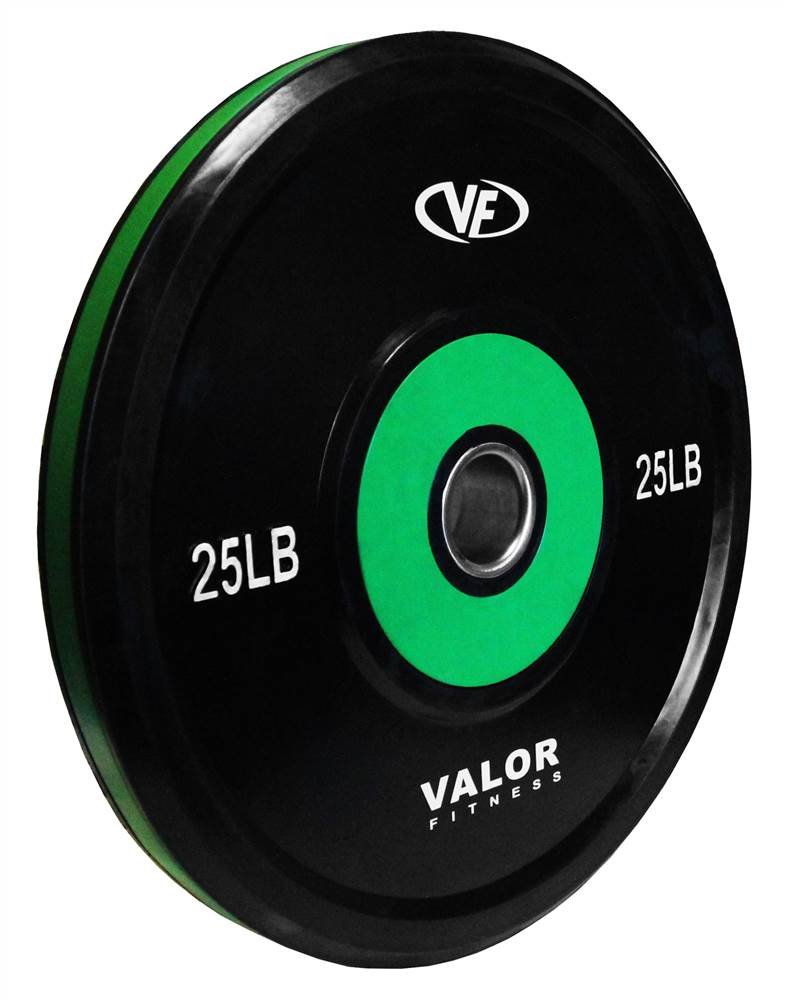 Valor Fitness Olympic Bumper Plates - Weight Lifting Equipment for Strength Training, CrossFit & Conditioning - Sold in Pairs, Singles or Complete Sets - Perfect for Home Gym & Commercial Fitness Centers