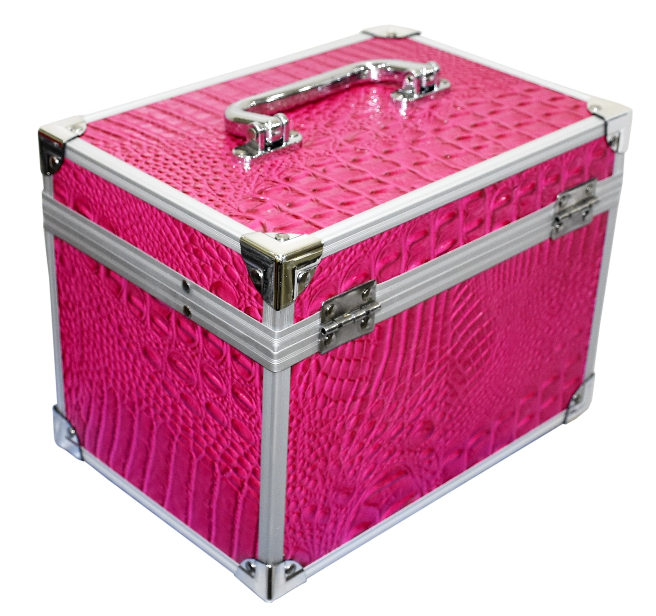 Pride Aluminum Sweet Vanity Makeup Box - Portable Cosmetic Organizer with Mirror for Travel, Home & Salon Use