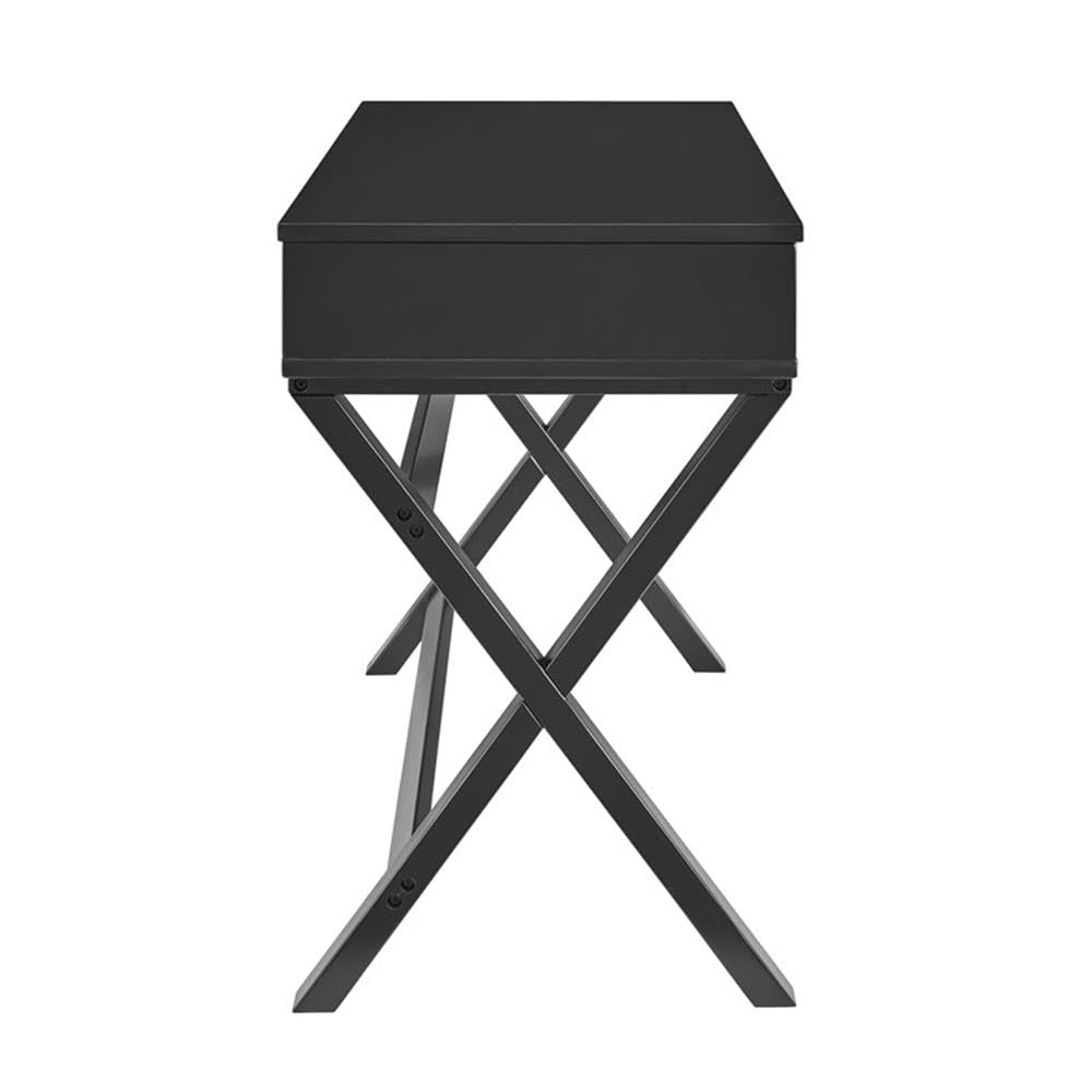 Black Lift-Top Standing Desk - Adjustable Height Wooden Computer Table for Home & Office Workspace