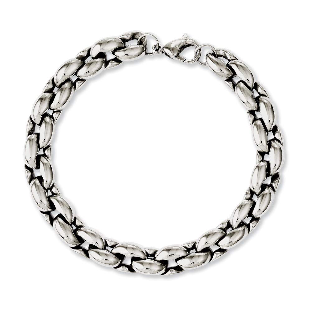 Stainless Steel Lobster Clasp Polished Oval 8.25 Inch Bracelet - Elegant Jewelry Gift for Women, Perfect for Parties, Weddings & Everyday Wear