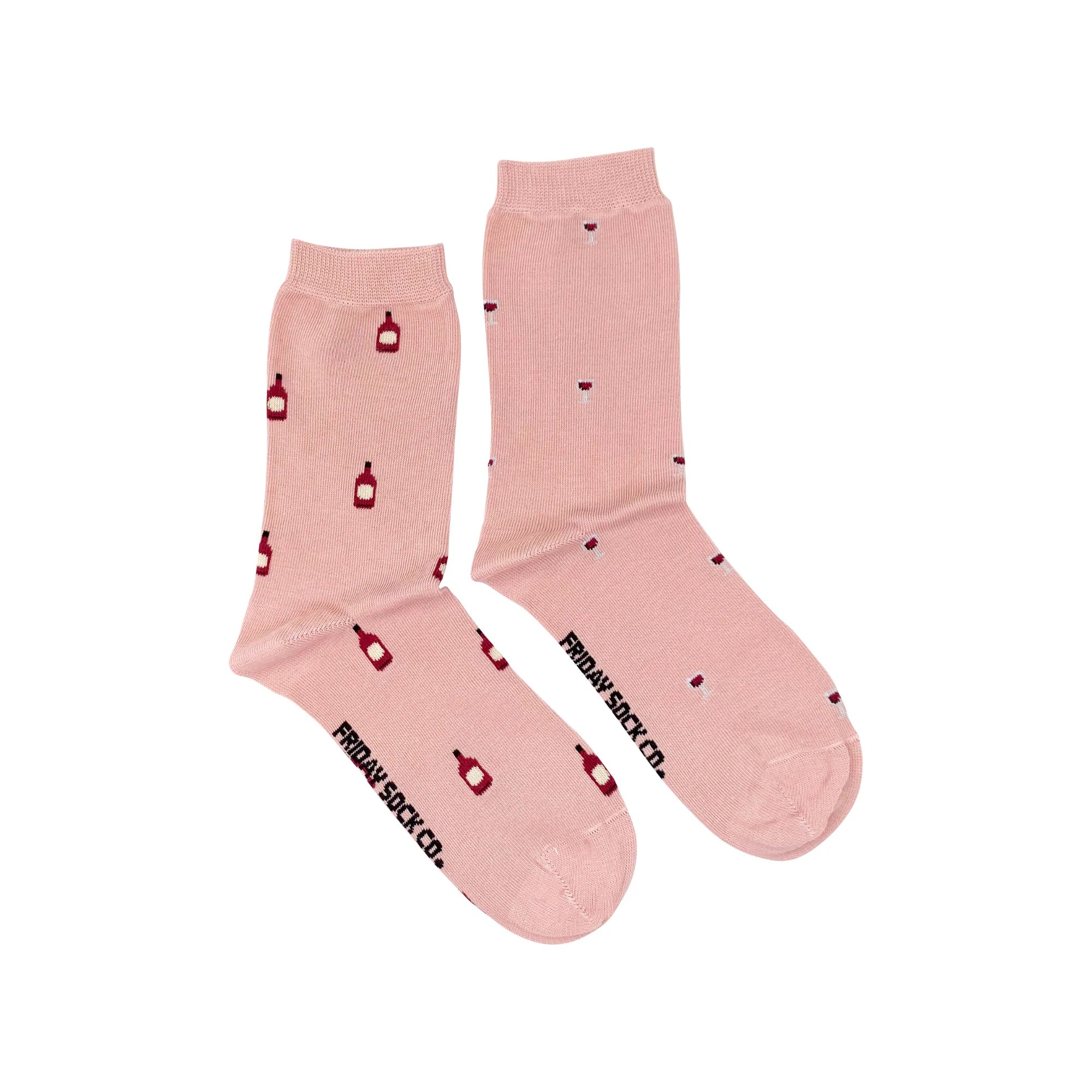 Funny Tiny Red Wine Mismatched Socks - Novelty Gift for Wine Lovers - Perfect for Christmas, Birthday Parties & Wine Tasting Events