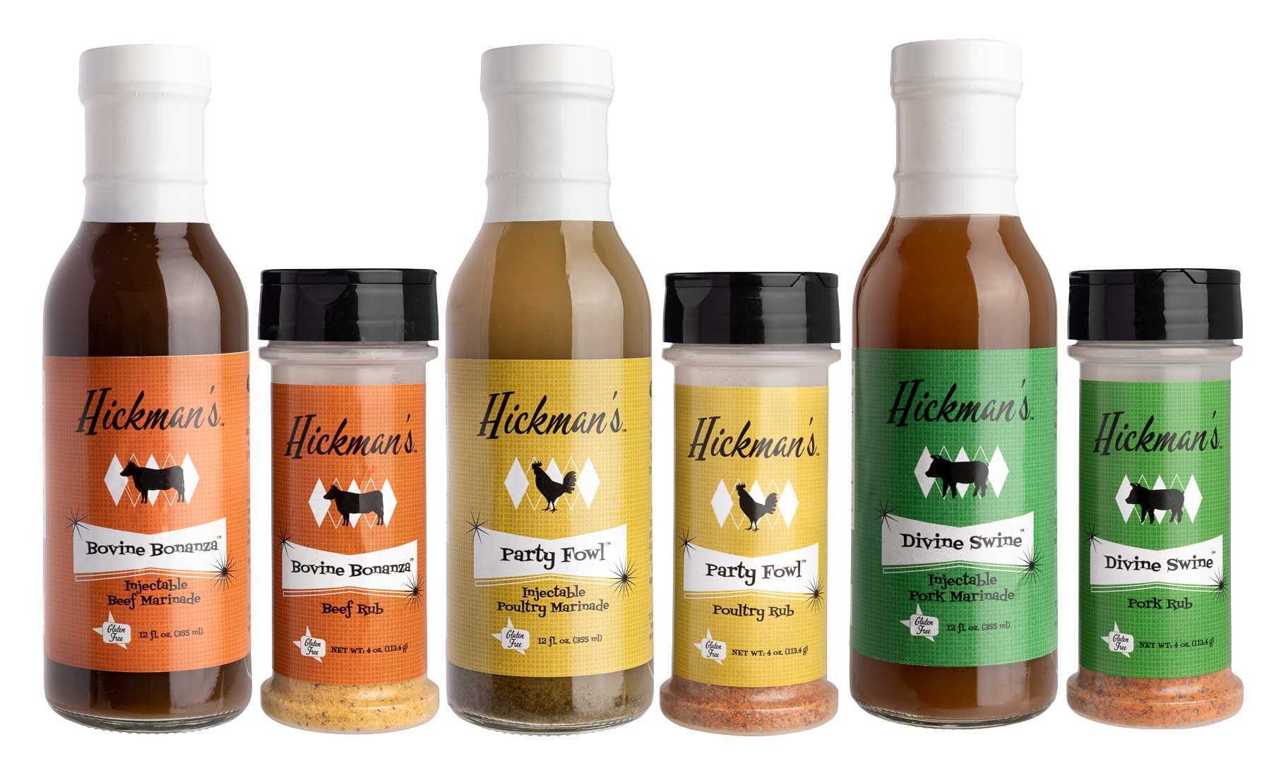 Hickman's Gluten-Free Rub and Marinade Seasoning Kit - Perfect for Grilling Pork, Chicken, Beef, Ribs & BBQ - Ideal for Backyard Cookouts, Tailgating & Family Gatherings