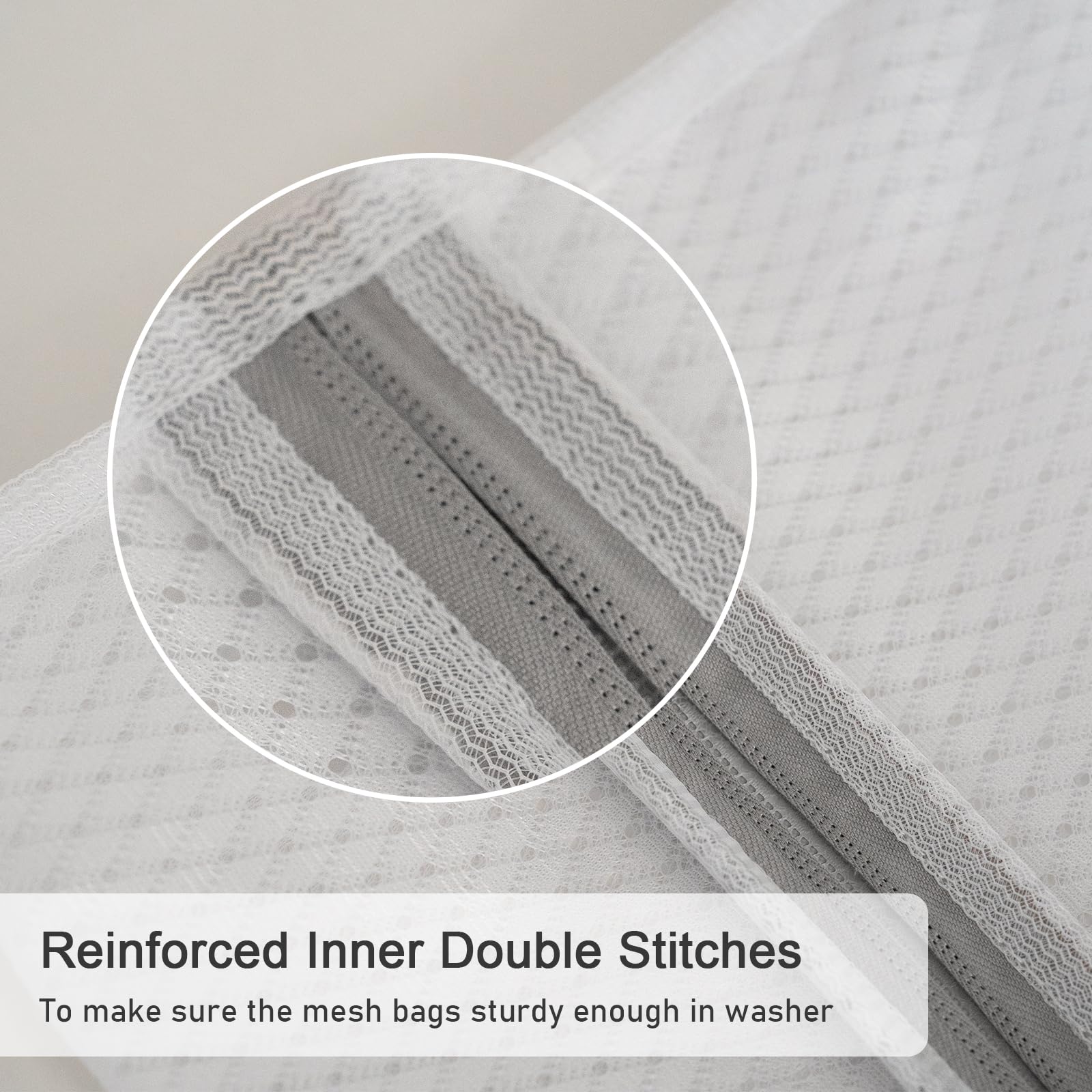 Premium 125g Diamond Mesh Laundry Bags with Sturdy Zipper - 3 Pack Medium Durable Wash Bags for Delicates (12x16 Inches) - Protect Bras, Lingerie & Swimwear in Washing Machine - Ideal for Travel, Gym & College Dorm Use