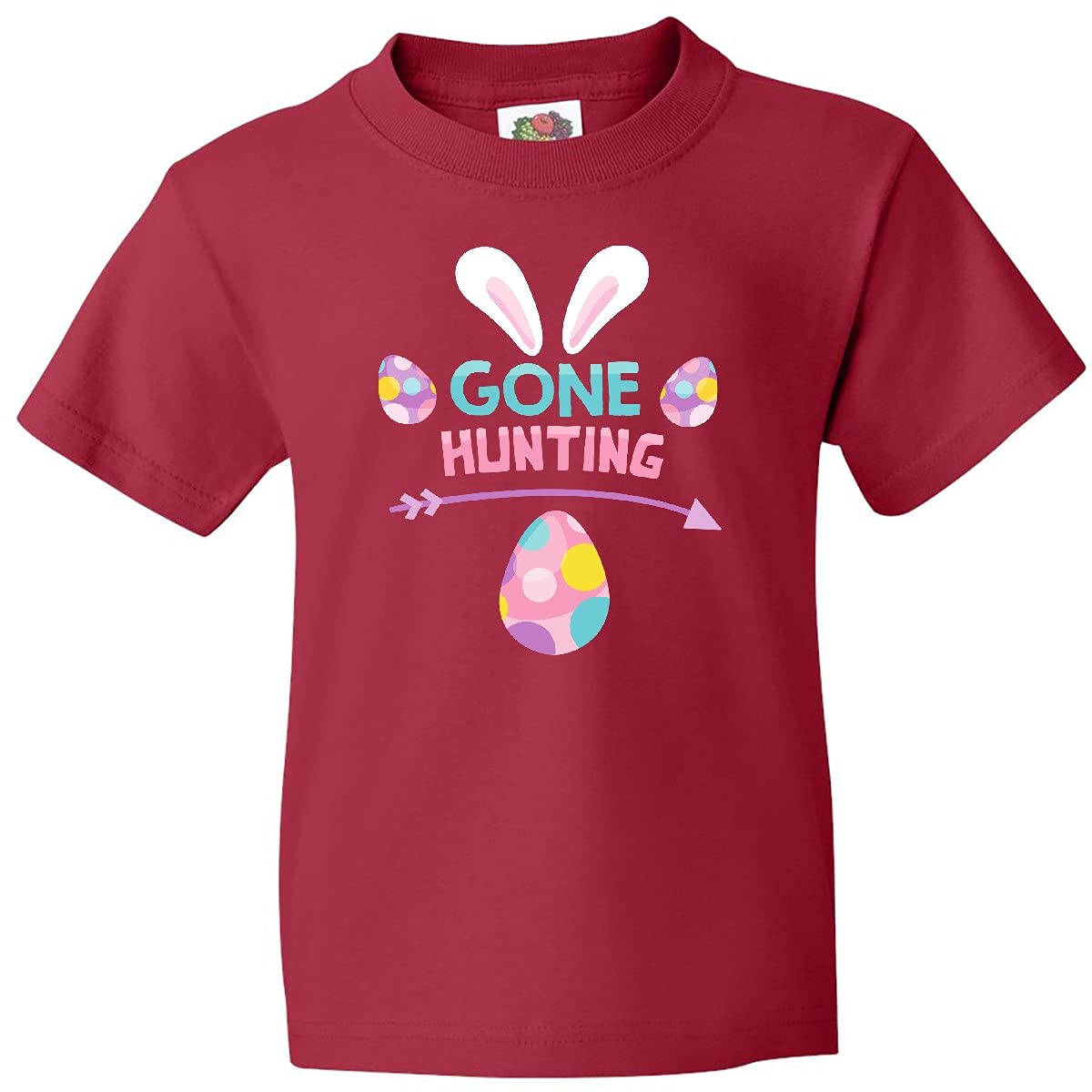 Easter Bunny Hunting T-Shirt for Youth - Fun Easter Egg Design with Bunny Ears - Perfect for Easter Celebrations & Spring Festivities