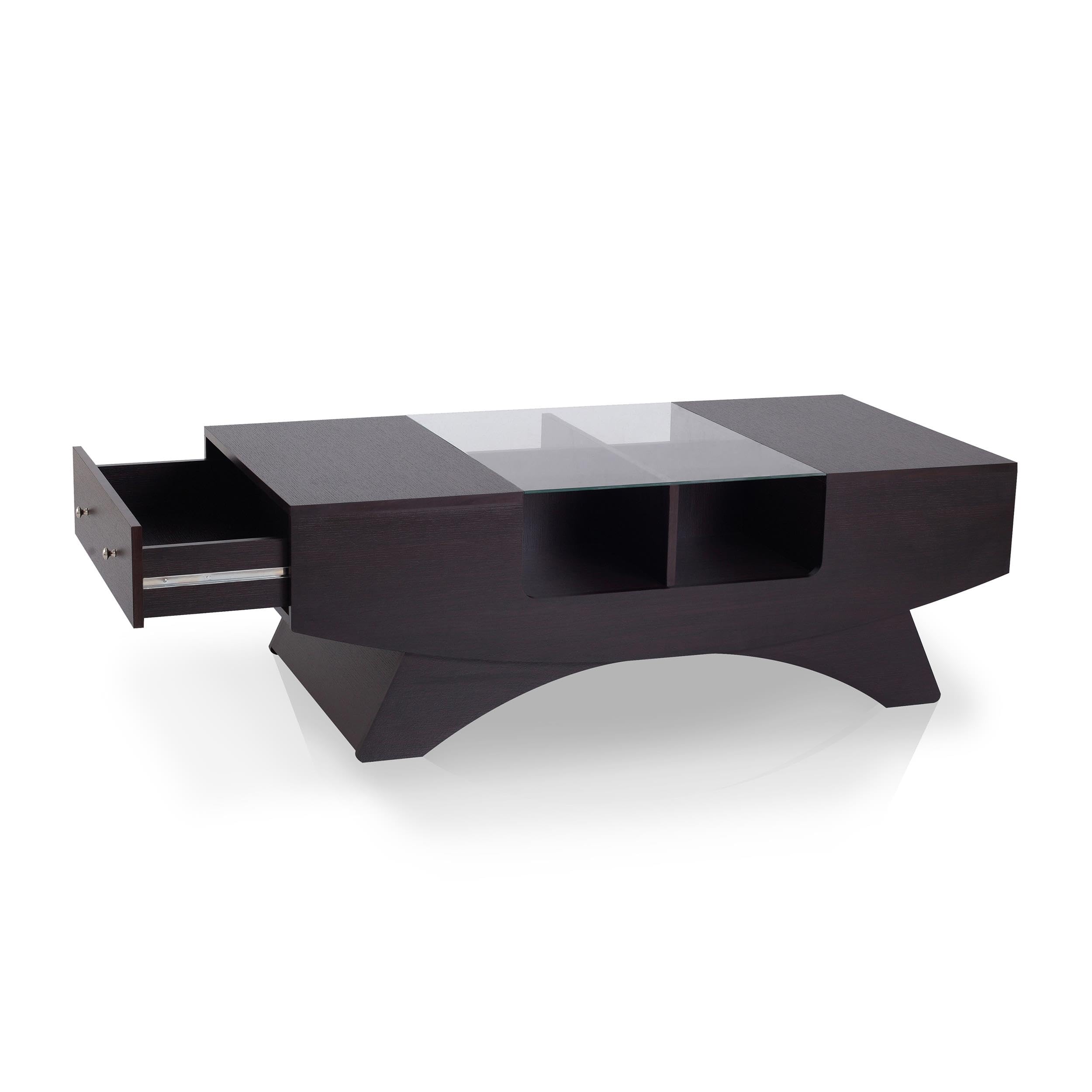 Furniture of America Markham Coffee Table - Espresso Finish, Modern Living Room Center Table for Home Decor & Entertainment Spaces