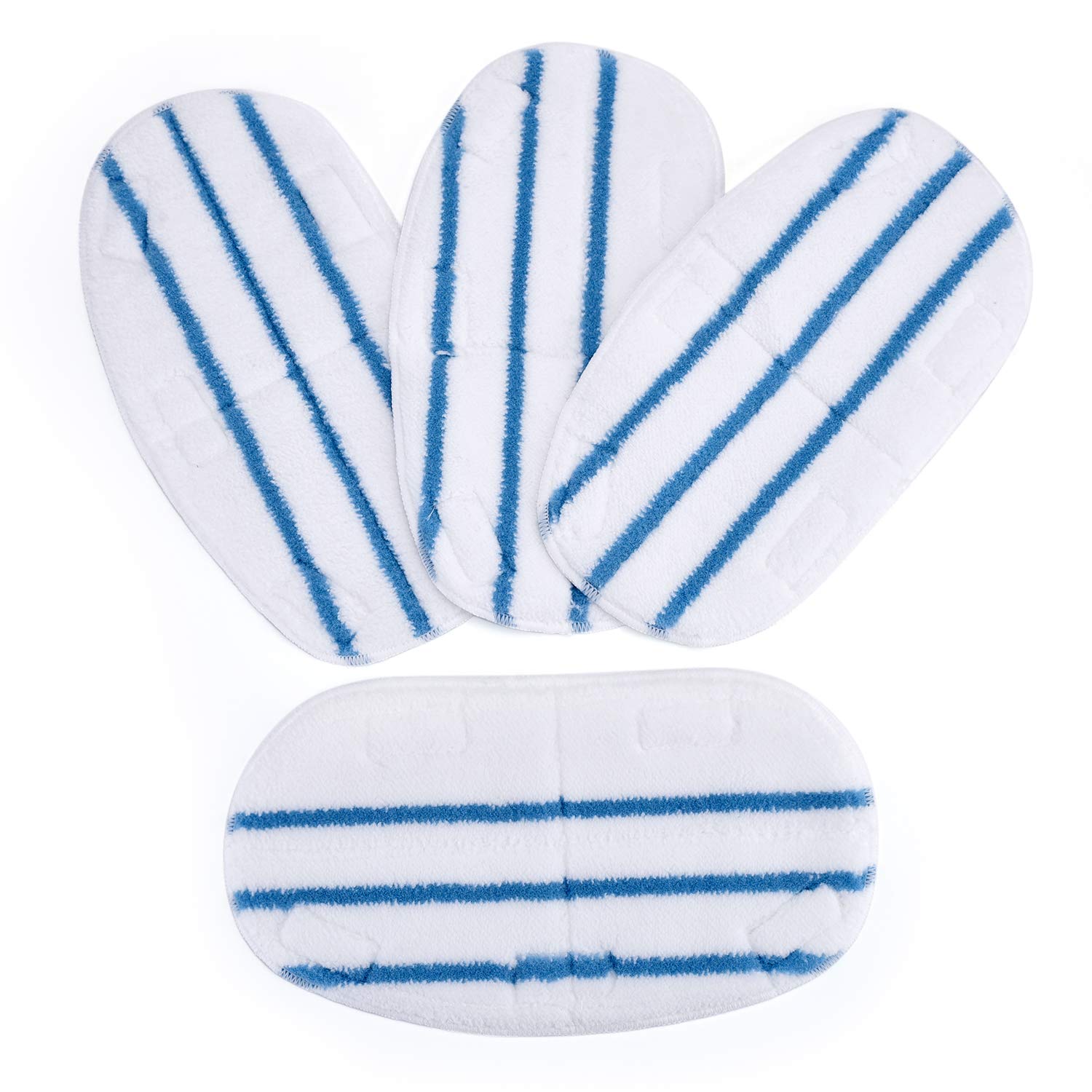 4 Pack Microfiber Replacement Steam Mop Pads for PurSteam ThermaPro 10-in-1 - Super Absorbent Washable Pads for Deep Cleaning Floors, Tiles & Hardwood Surfaces - Perfect for Kitchen, Bathroom & Pet Hair Removal
