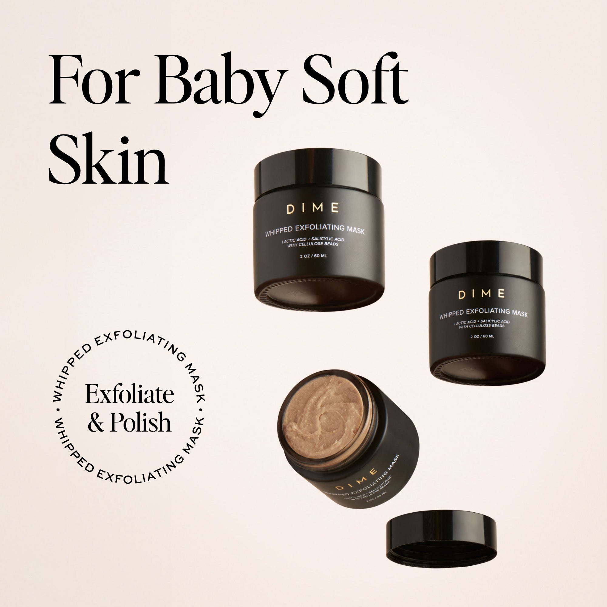 Best Whipped Exfoliating Face Mask for Glowing Skin - Gentle Peel Off & Deep Cleansing - Perfect for Acne Prone & Sensitive Skin - Spa Quality Skincare at Home