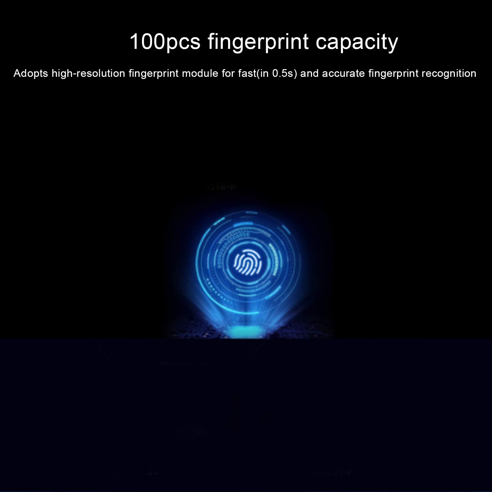 Smart Biometric Fingerprint Door Lock - Keyless Entry with Digital Keypad & Battery-Operated Security - Ideal for Home, Office & File Cabinet Drawers (Black)