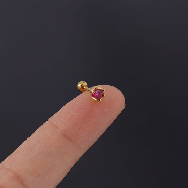 20G CZ Geometric Tragus Stud Earrings for Upper Lobe Piercing - Hypoallergenic Stainless Steel Body Jewelry for Women | Perfect for Daily Wear, Parties & Special Occasions (HSPJ299)
