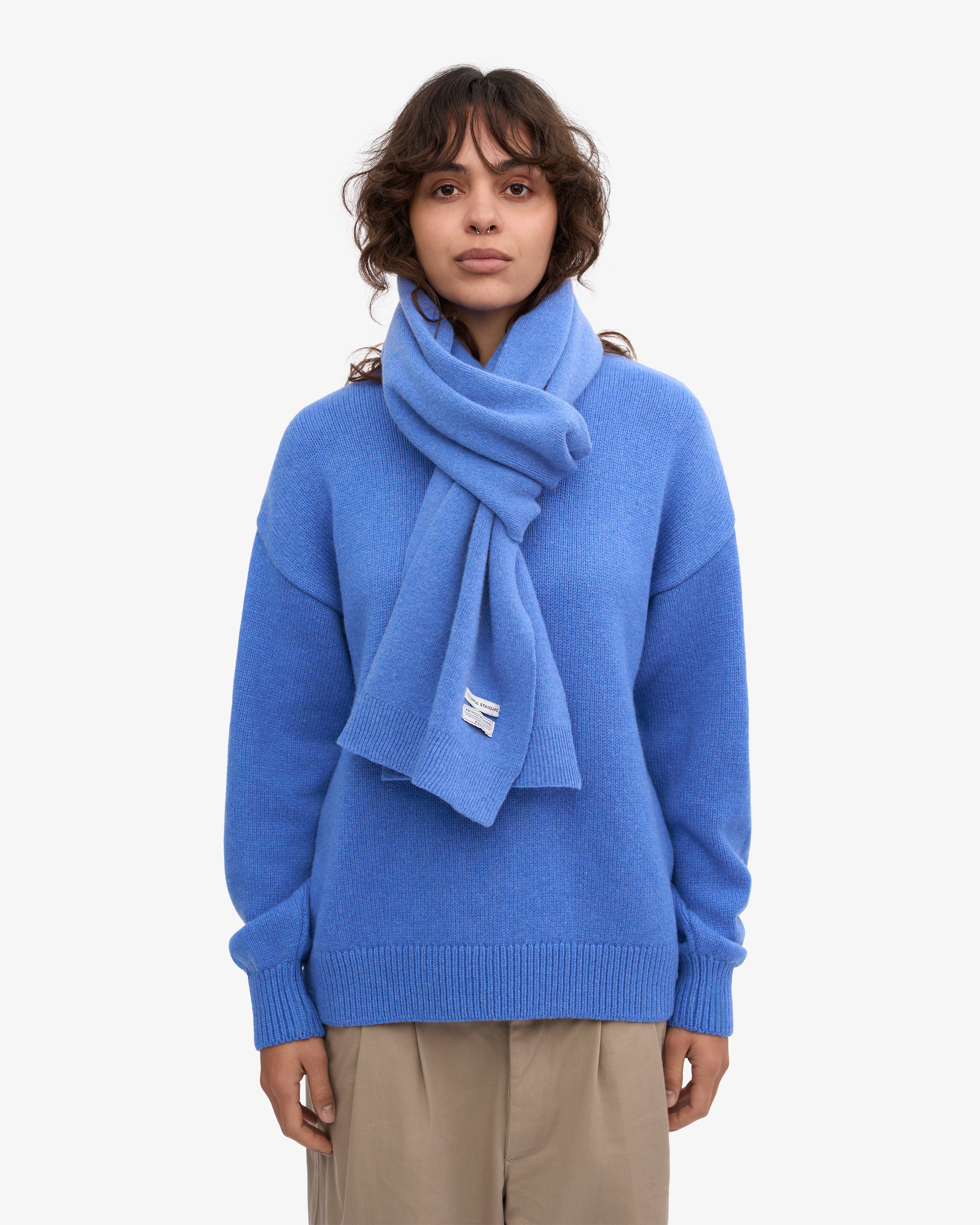 Premium Merino Wool Scarf - Soft & Warm Winter Accessory in Pacific Blue | Perfect for Cold Weather, Outdoor Activities & Fashion Styling