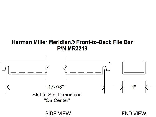 Meridian 8-Pack Front-to-Back File Organizer Bar - Perfect for Office, Home & School Document Organization