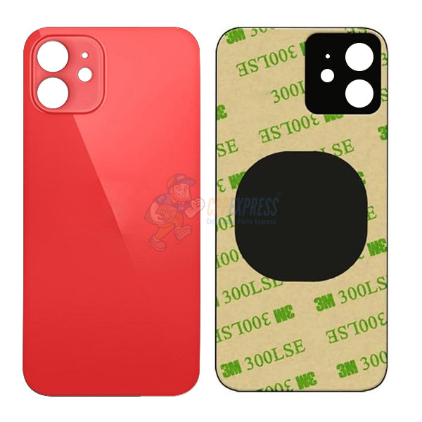 Premium Replacement Back Glass for iPhone 12 - Perfect Fit Tempered Glass Cover - Red Color - Ideal for DIY Repairs & Phone Protection