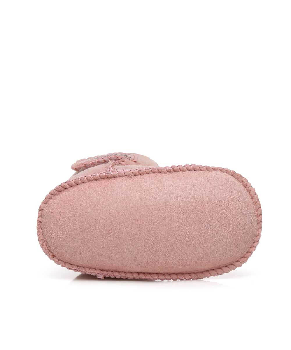 UGG Baby Beanie Bootie Gift Set - Soft Wool Booties & Hat for Newborns & Infants | Perfect Baby Shower Gift & Winter Outfit Accessories